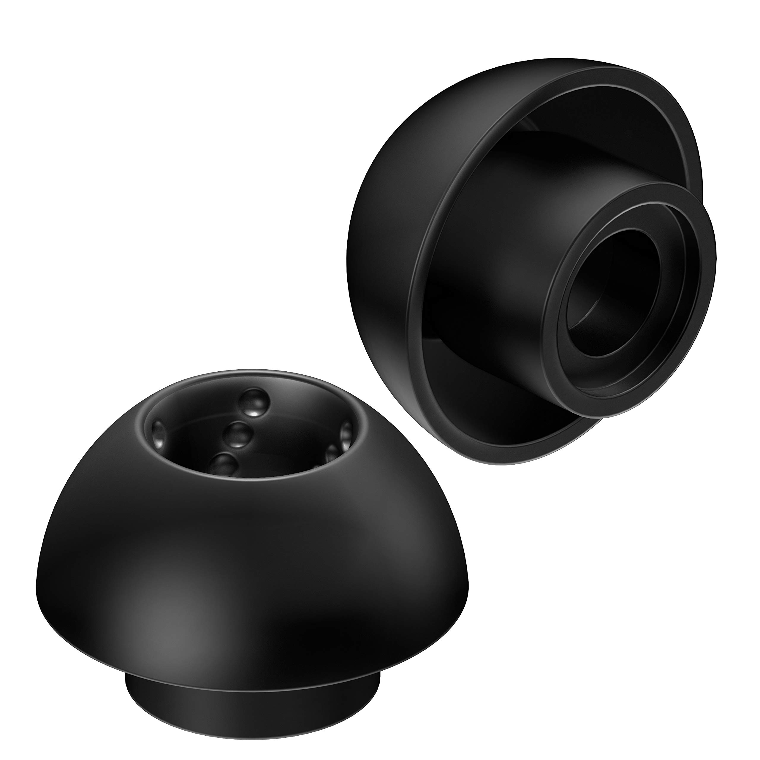 JVC EP-FX11L-B Lot de 4 oreillettes de rechange en forme de spirale Noir Taille L Matériau : silicone