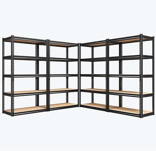REIBII Estantería de garaje de 72 pulgadas de alto, estantes resistentes para almacenamiento, estantes de almacenamiento de garaje de 2000 libras,