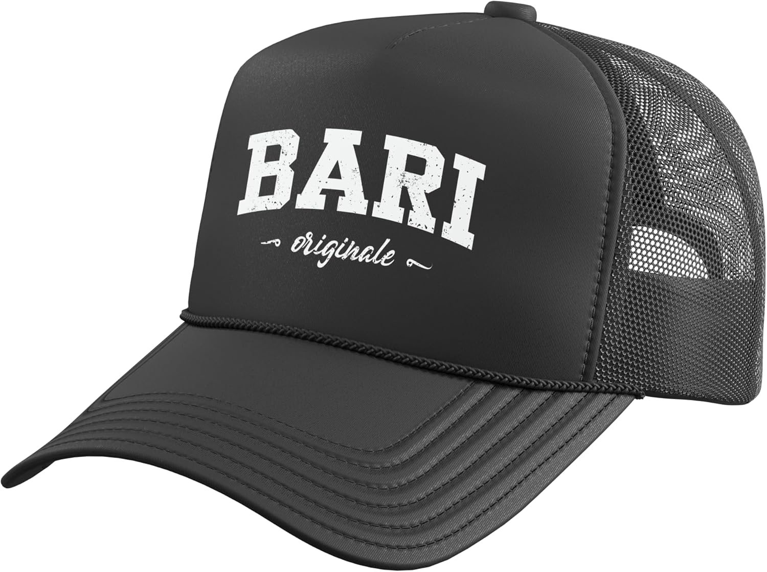 Bari Italy Sport Souvenir Trucker Hat with Adjustable Mesh Back