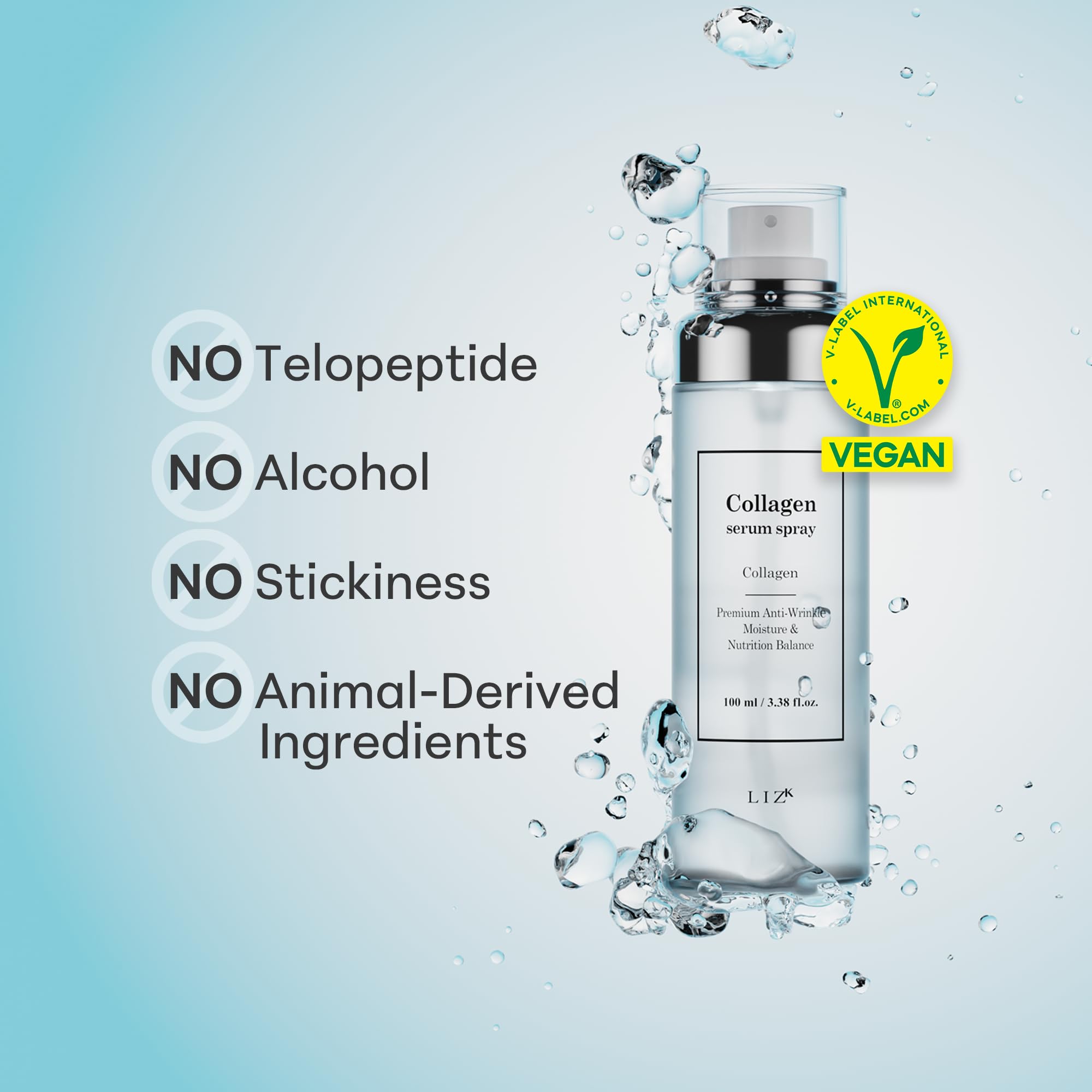 LIZK Collagen Serum Spray Face & Body Moisture Mist 100ml