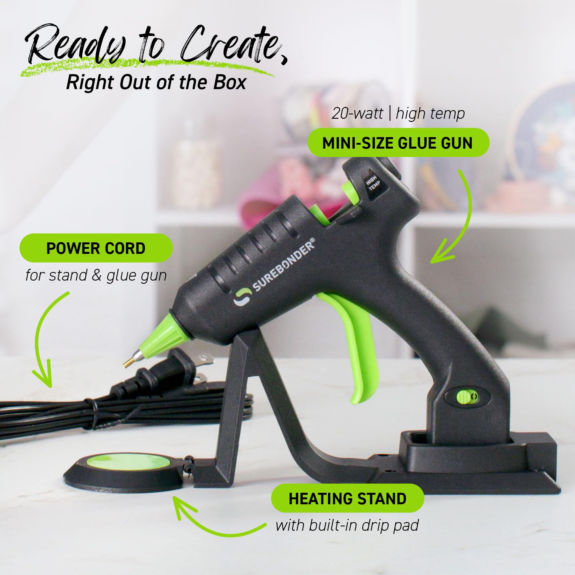 Surebonder Mini Hot Glue Gun - Cordless & Corded -6