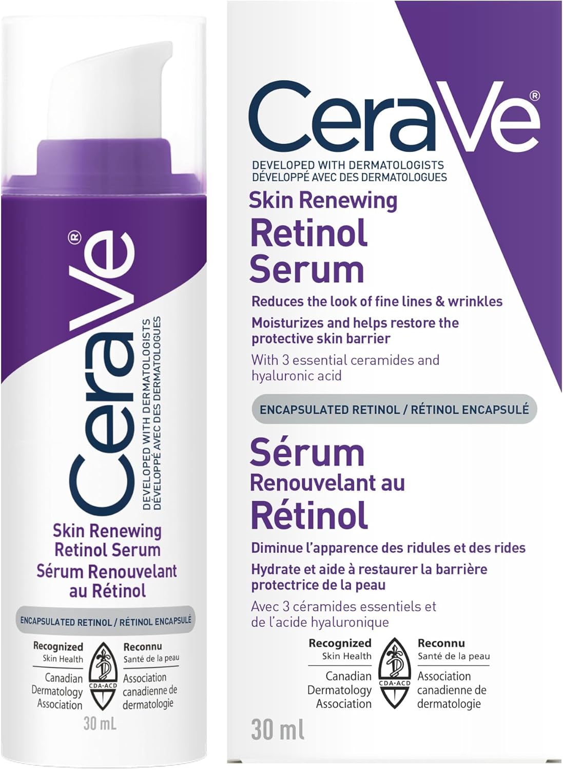 CeraVe Retinol Serum for Face, Skin Renewing Retinol & Hyaluronic Acid Serum for Men & Women. Anti Aging to Improve Appearance of Fine Lines & Wrinkles. Fragrance-Free & Non-Comedogenic. 30mL CeraVe Retinol Serum for Face, Skin Renewing Retinol & Hyaluronic Acid Serum for Men & Women. Anti Aging to Improve Appearance of Fine Lines & Wrinkles. Fragrance-Free & Non-Comedogenic. 30mL