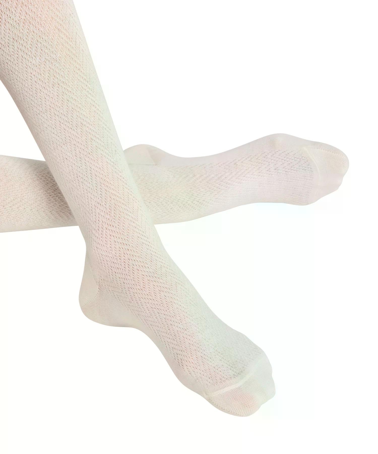 FALKE Kobiety Rajstopy Fable Estate W Ti wełna grube z wzorem 1 Sztuka, Biały Off-White 2040, 42-44