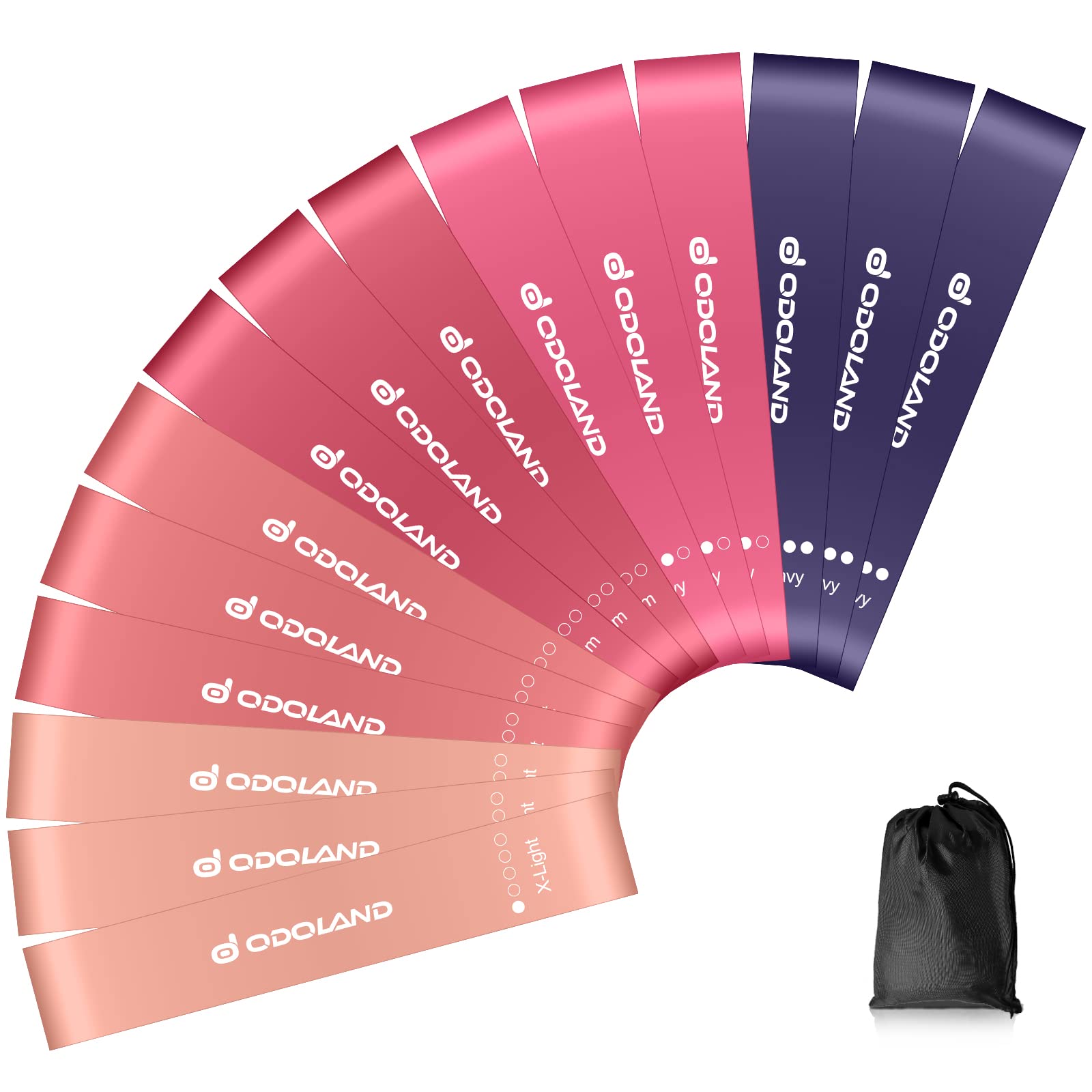 Odoland Resistance Bands Set Of 15 For Men And Women Desertcart - Main Image