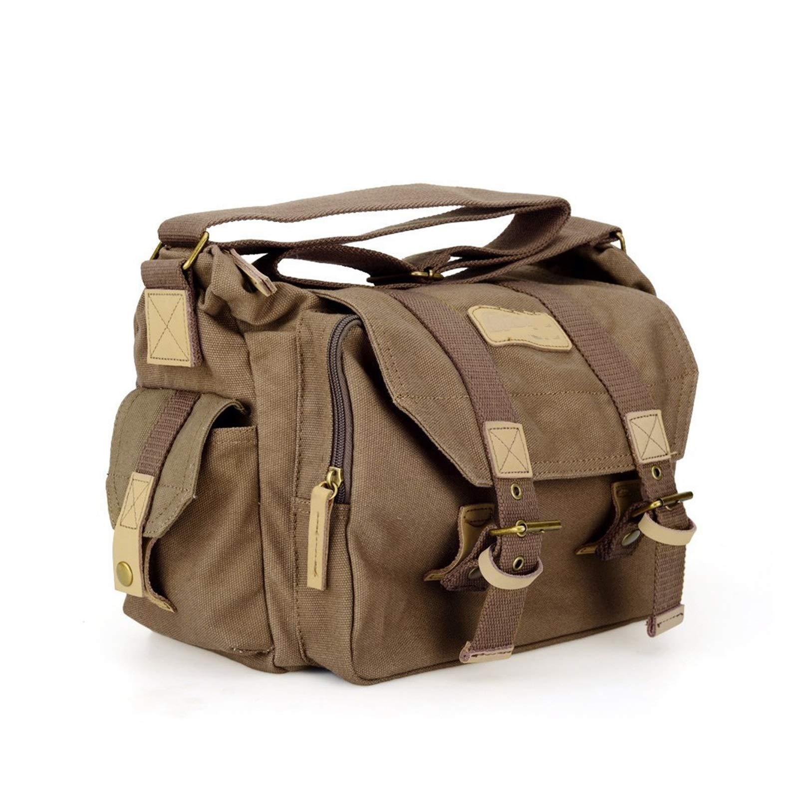 Genérico Bolsa para CáMara FotográFica Hombro de la cámara réflex Digital Bolsa Honda Foto Video Soft Pack Bolsas Viaje Caja Protectora(Coffee)