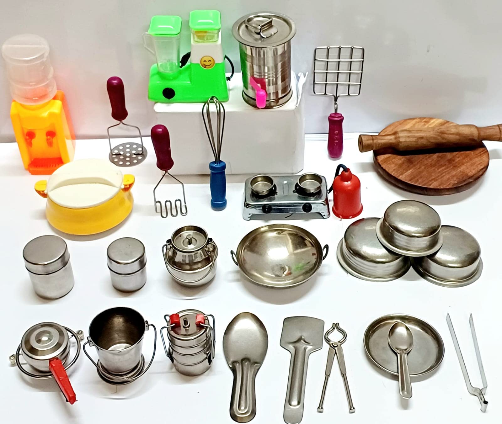 Jagrishti Toys Advanced Mini Stainless Steel Utensils/ Miniature Kitchen Set/ Stainless Steel Kitchen Set for kids/ Real cooking play set/ Mini Kitchen Set for Kids/ Great Kitchen Toys for Kids/ Best Gift Items (B0B4F5ZWXD) Amazon Price History, Amazon Price Tracker