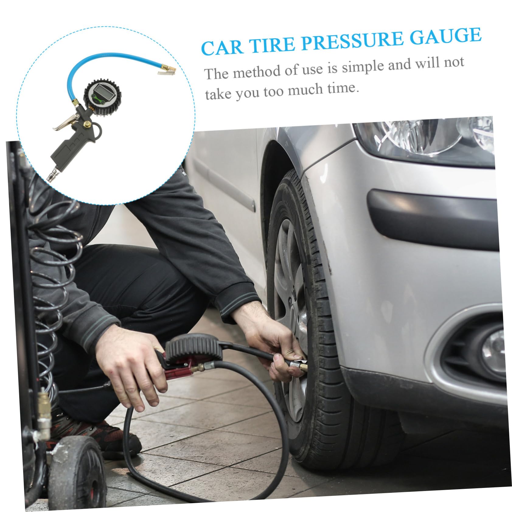 Jauge de Pression de Pneus Numérique Précise avec Affichage Digital Manomètre Auto pour Voiture Lectures Faciles et Renforcée