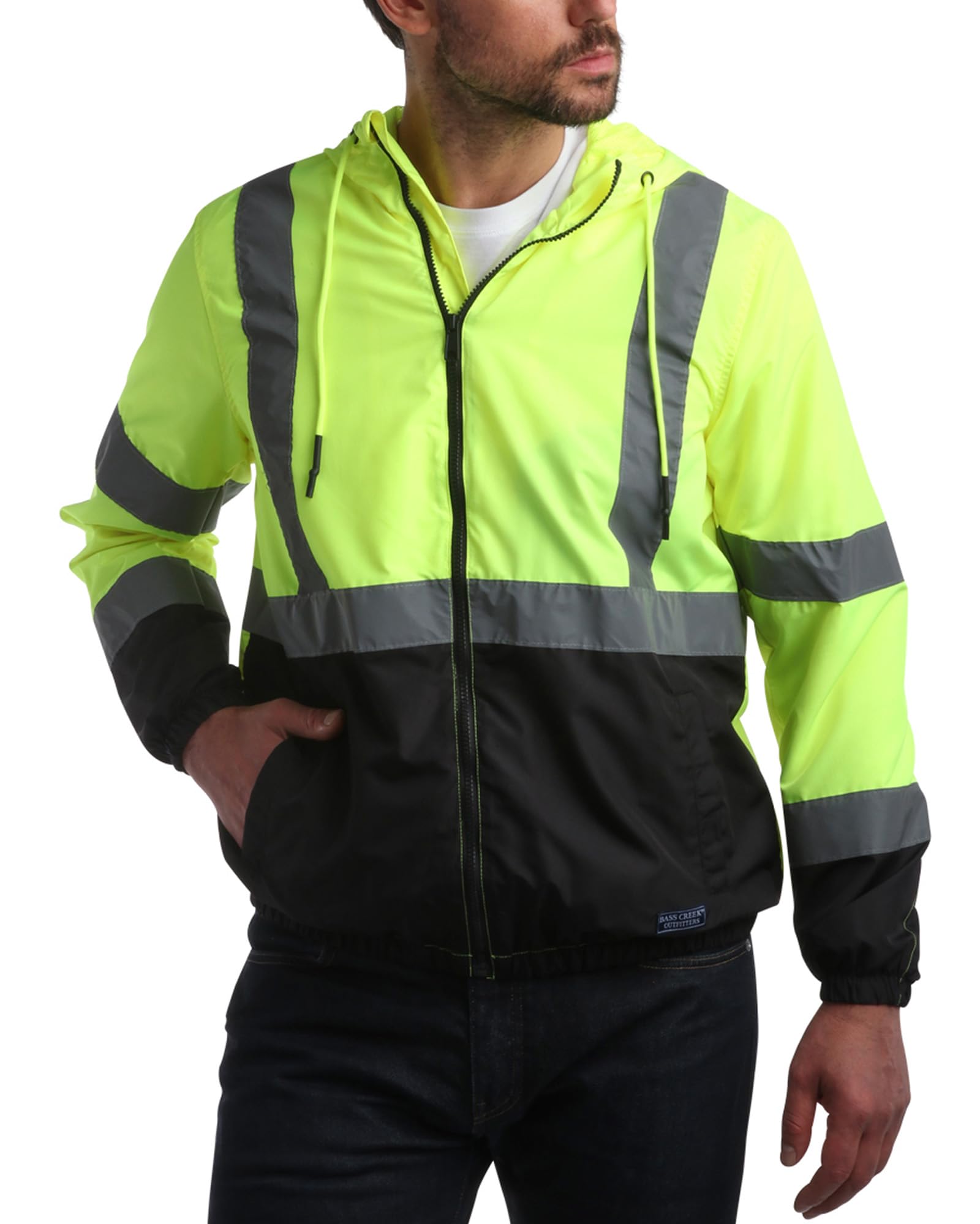 Waterproof Jacket Men Bass Creek Outfitters Men's ANSI/ISEA Class