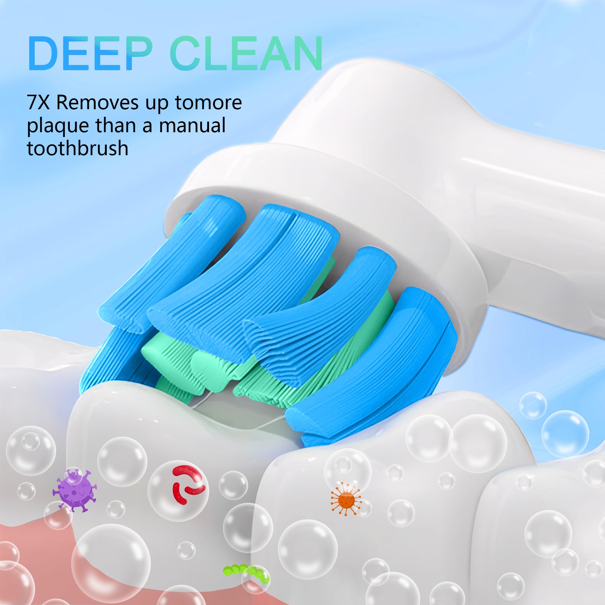 Cabezales de cepillo de dientes de repuesto empaquetados individualmente para Oral B Braun, cabezales de cepillo de dientes eléctricos profesionales compatibles con Oral B Pro 1000/3000/5000