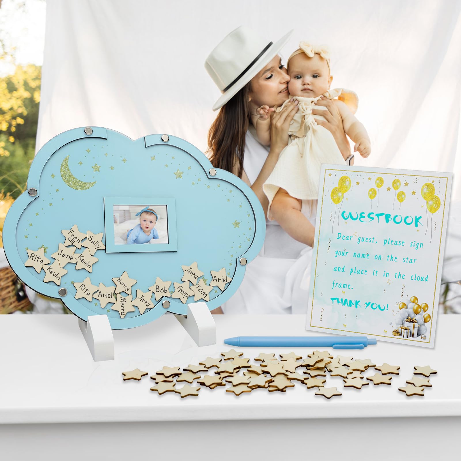 Livre D'or Alternatif En Forme D'ours En Peluche Pour Fête Prénatale