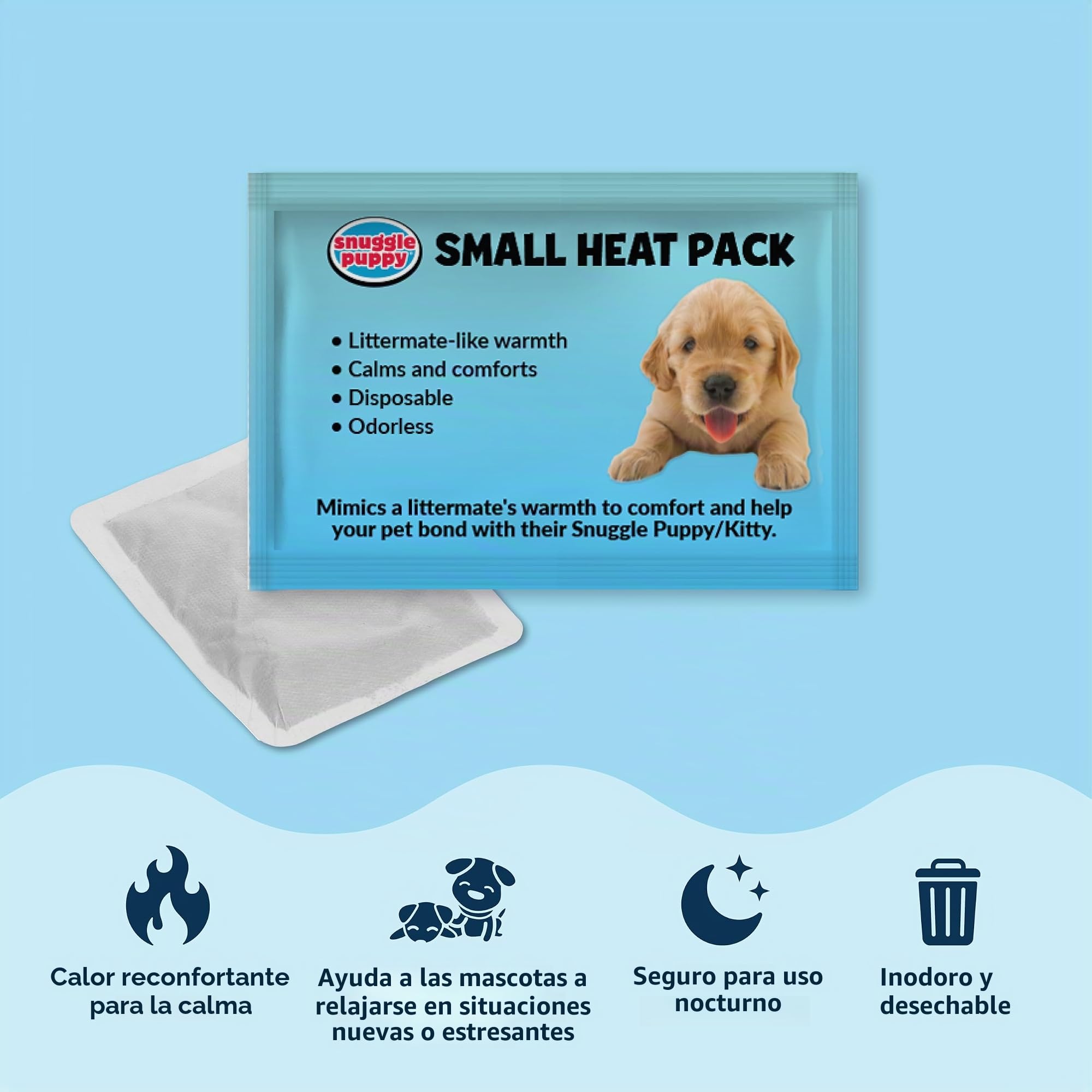 Snuggle Puppy Juguete para cachorros con latido del corazón para perros - Alivio de la ansiedad de mascotas y ayuda calmante - Juguete cómodo para perros - Entrenamiento conductual y ayuda para dormir