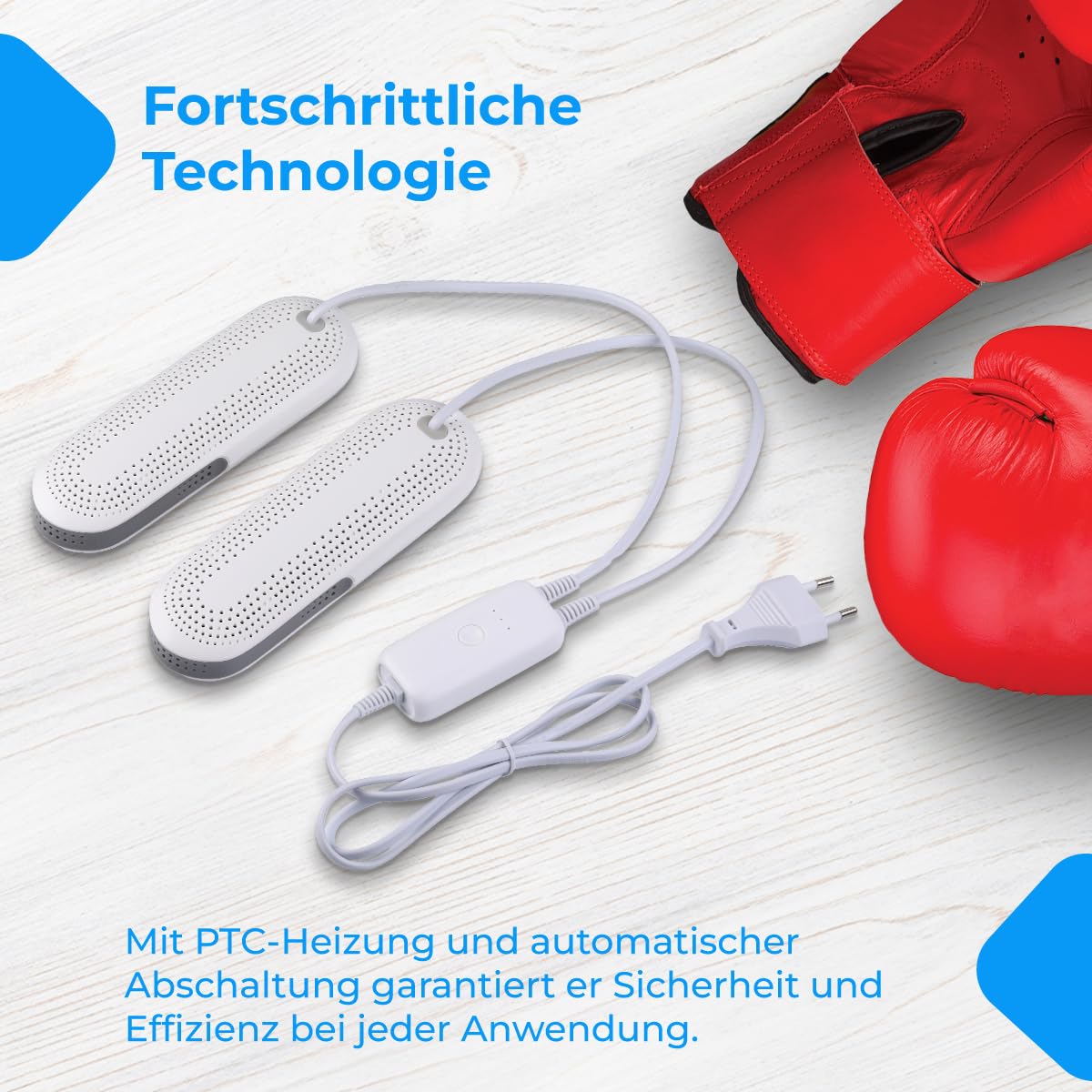 NK Elektrischer Boxhandschuhtrockner und Geruchs-/Feuchtigkeitsentferner, schnelltrocknend für den täglichen Gebrauch, automatische Abschaltung, 3-Timer