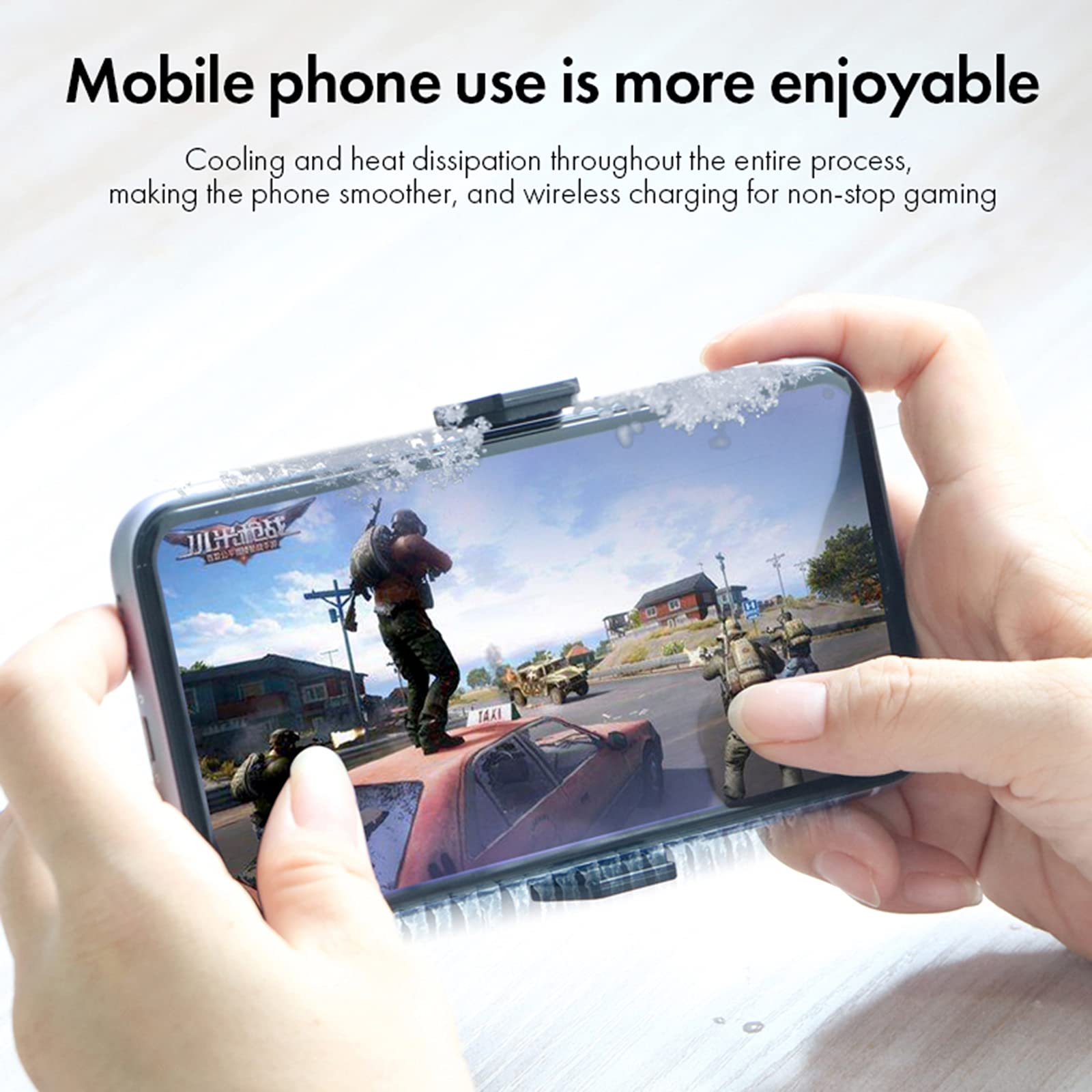 Chłodziarka do telefonu z bezprzewodowym ładowaniem, 1 drugi wentylator chłodzący do filmów na żywo gry, Vlog, półprzewodnikowy grzejnik telefonu komórkowego do iPhone 12/12 Pro Max/12 Pro/11/X/8/8Plus