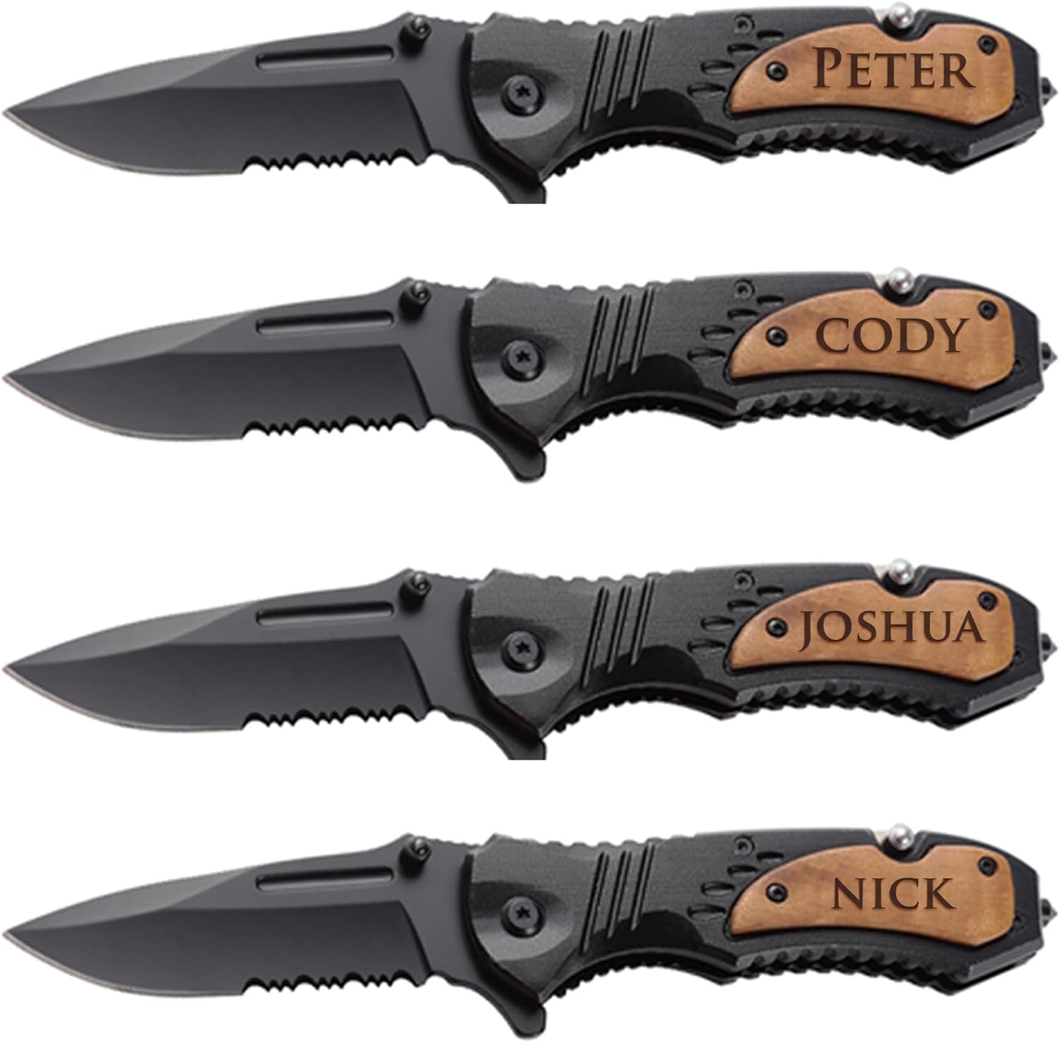 Groomsmen Pocket Knife Set of 4, Engraved, Personalized