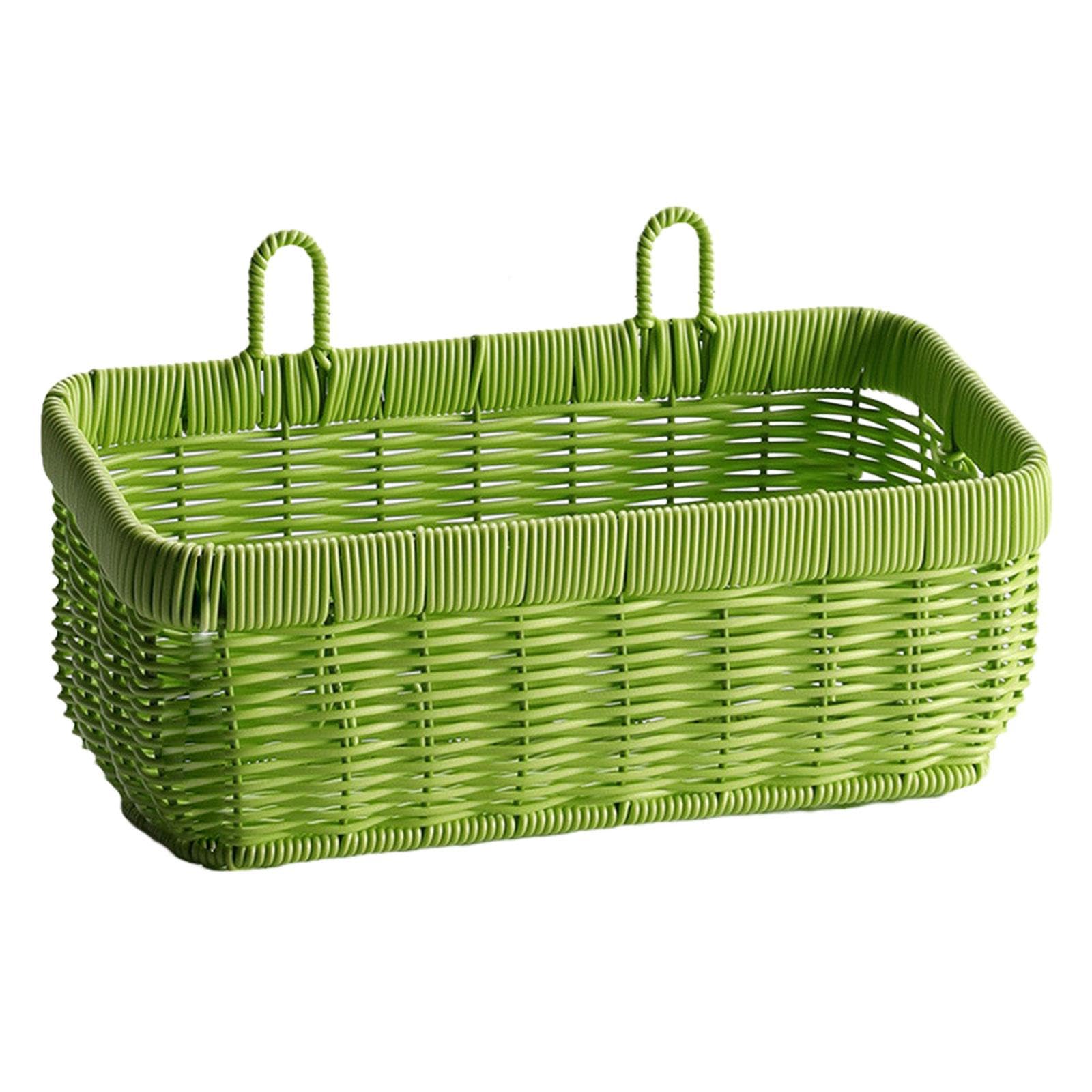 Panier tressé rectangulaire avec poignée pour ranger vos affaires et désencombrer l'espace