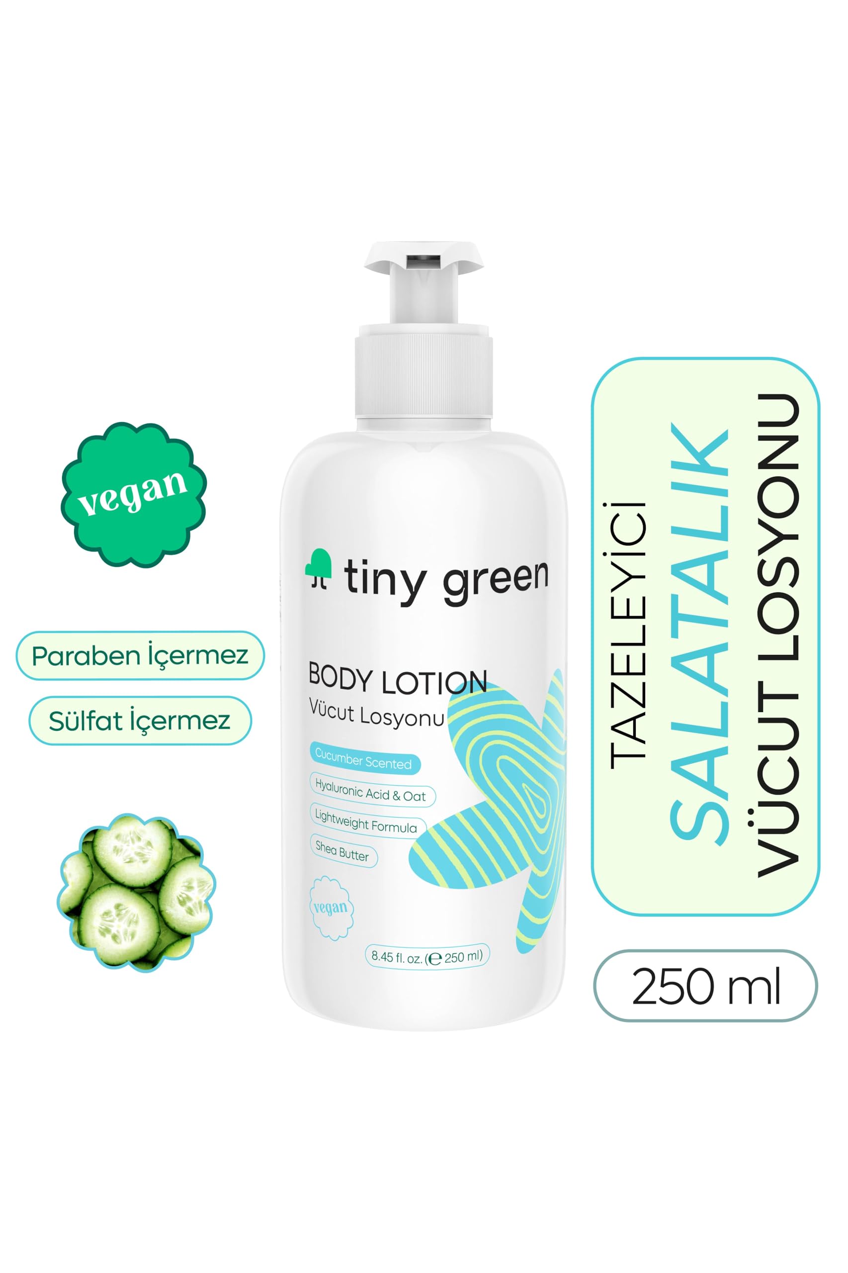 Tiny Green Vücut Losyonu Salatalık Günlük Nemlendirme - 250 ml