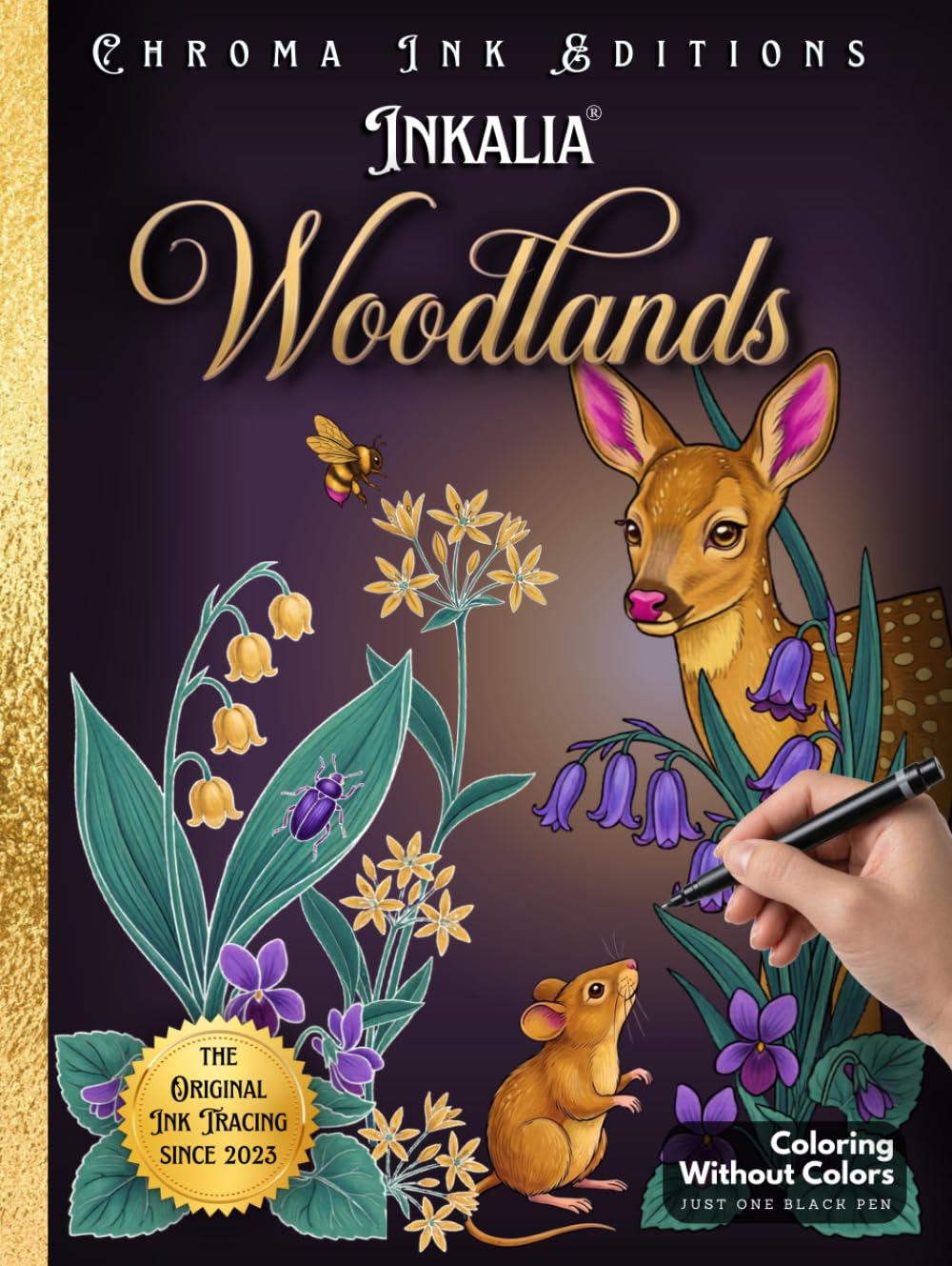 Livre de coloriage Inkalia Woodlands pour un moment de detente nature à la maison