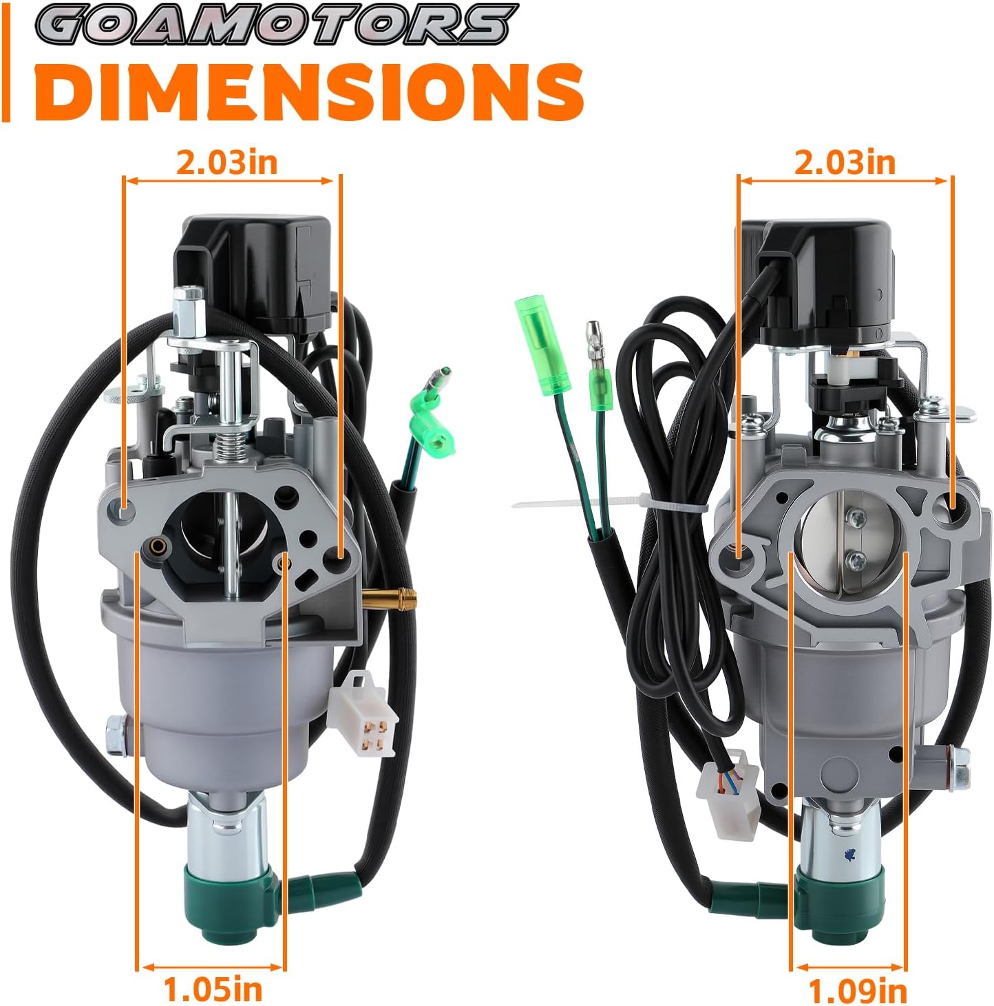 GoaMotors Carburetor Inverter Generator w/Air Intake Gaskets Fit for Harbor for Freight Predator 9500 Watt Surper Quiet Generator 57080 & 59188 Model