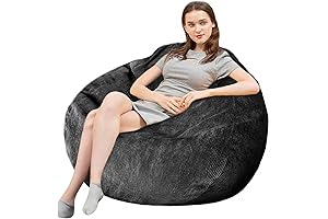 Bean Bag Chair 3F Stuffed Chair Premium Corduroy Ultra Soft, Plush Lazy...