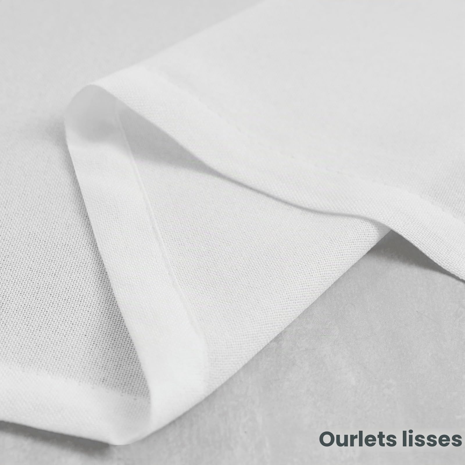 WOLTU Lot de 2 Rideau Voilage à œillets Effet Lin, 135x245cm, Blanc | Aspect lin, Isolation thermique, Protection lumière, Salon et chambre, Dimensions variées, Pose facile