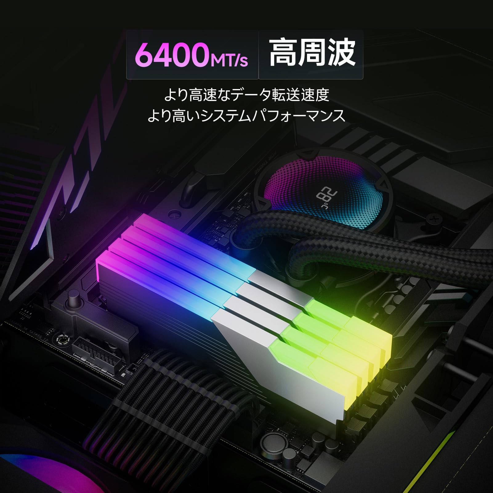 Fanxiang 64GB DDR5 RGB (2 x 32GB) 6400MHz CL40 Desktop PC Memory 