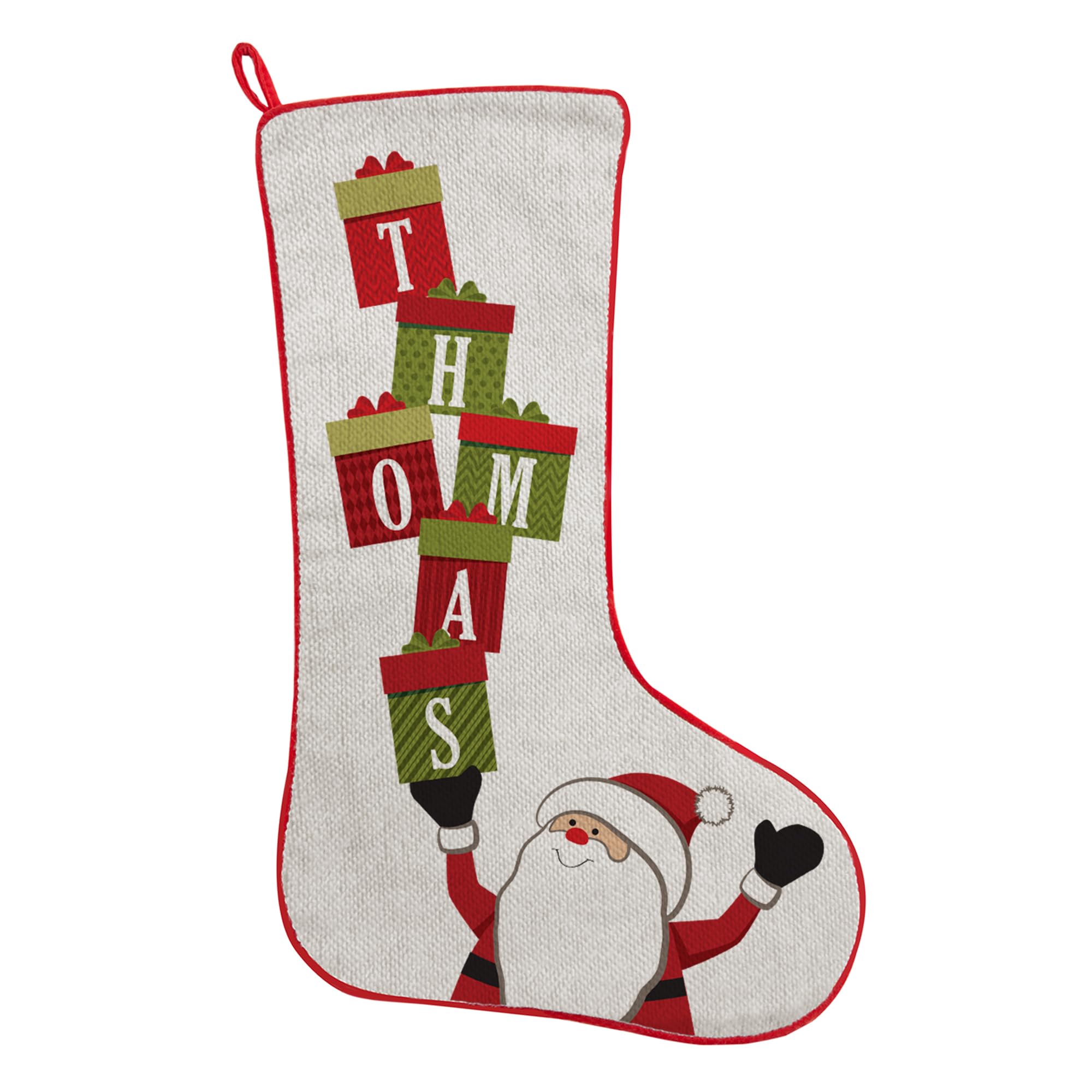 Let's Make Memories Personalized Christmas Stocking – Stocking Stuffer - Customized with Your Name – Holiday Decor – Family Christmas Stockings - Custom Christmas Stocking with Santa Design – 19