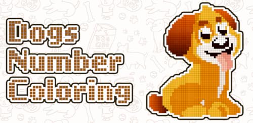 Dogs Pixel Art - Paint by Number, Sandbox Coloring Pages – vue 9