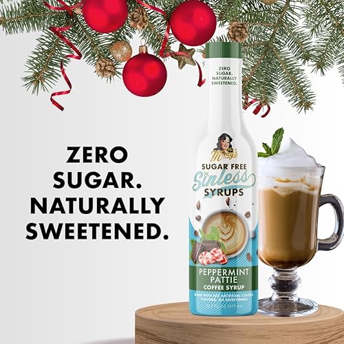 Miniatura 4 de Miss Mary's Sinless Syrups Winter Collection - Sin azúcar, sin edulcorantes artificiales, postre de café, té, cacao, apto para dieta cetogénica,