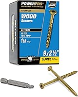 Vista 14 de Power Pro Tornillos Premium para Madera de Exterior, Tornillos para Terraza Multiusos #9 x 3 Pulgadas para Proyectos al Aire Libre, Broca Estrella