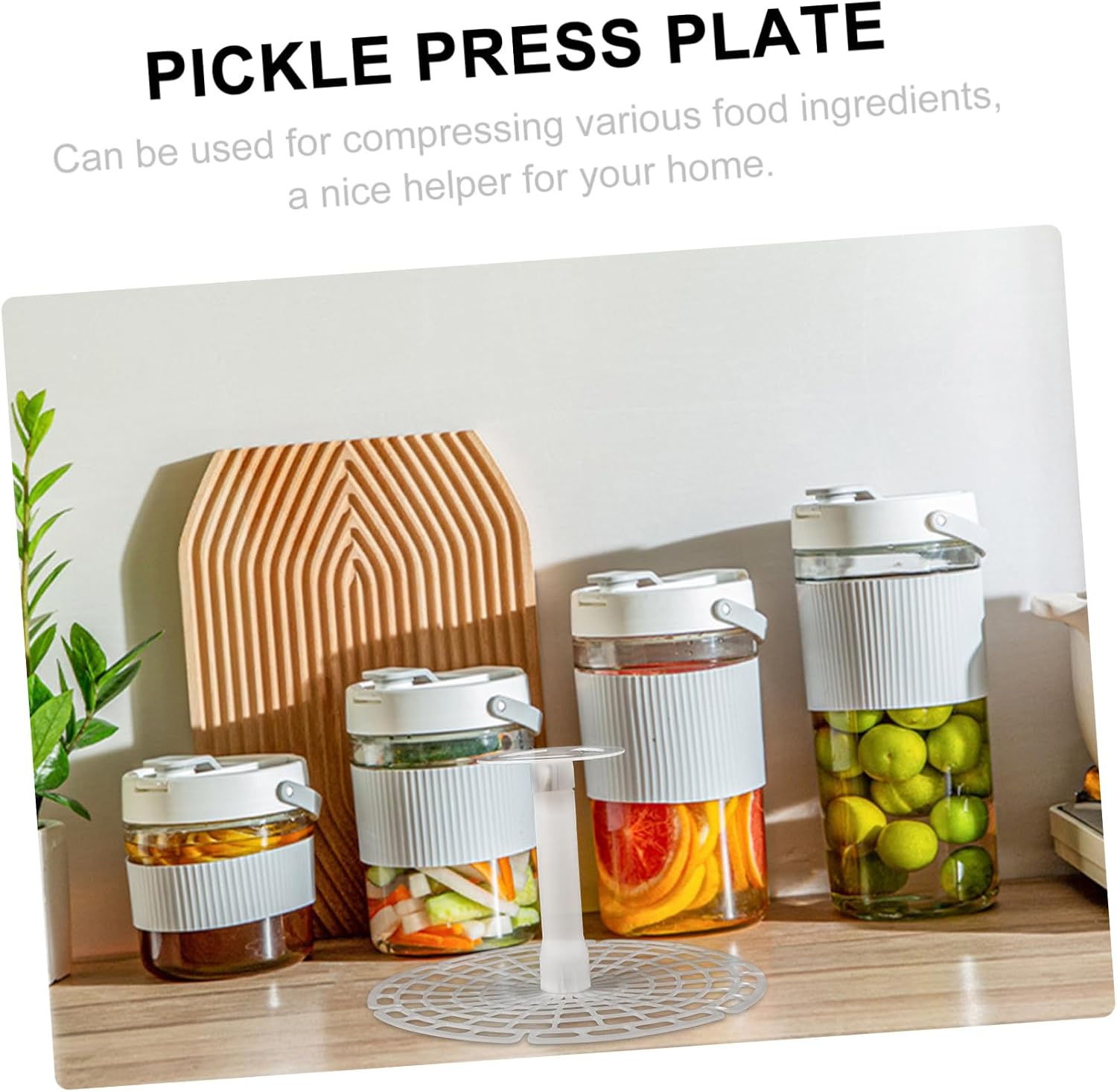 Reusable Pickle Jar Press Tool Compact Fermenting Presser for Vegetables Diameter Multipurpose Food Compression Secure Pickling Easy Storage