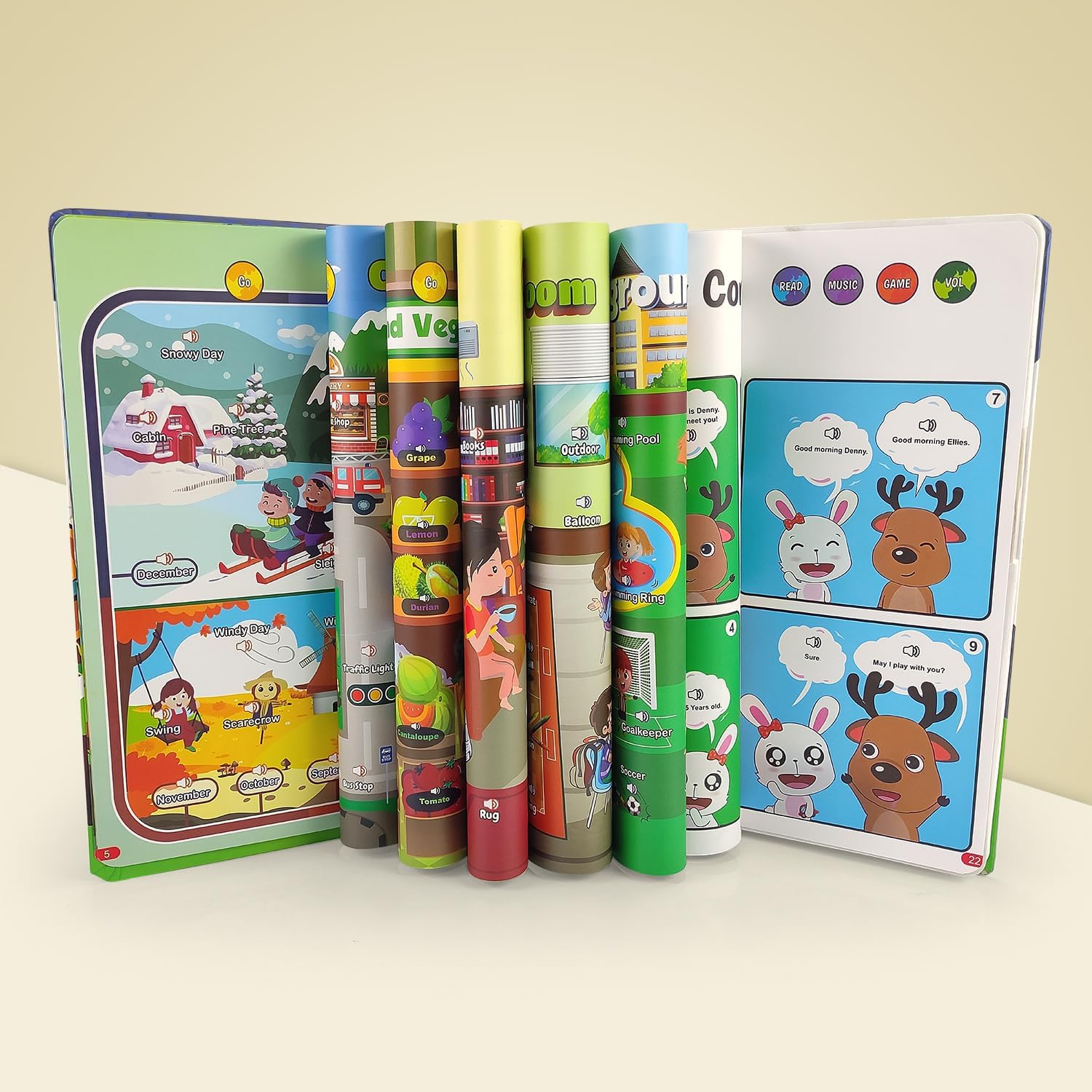 Parv International HUF Interactive Sound Learning Book for Kids – Learn & Play English Educational Book with Music, Animals, Alphabet & Fun Activities Early Childhood Development 3