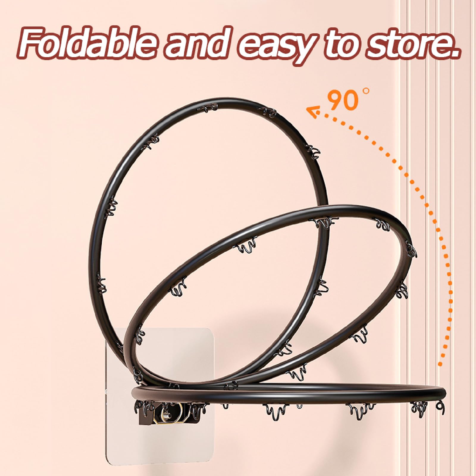 Canestro da Basket da Parete,Tabellone Basket da Camera Interno,Canestro da Basket Pieghevole da Basket,Include Tutti Gli Accessori,Installazione Stabile,per Interni ed Esterni