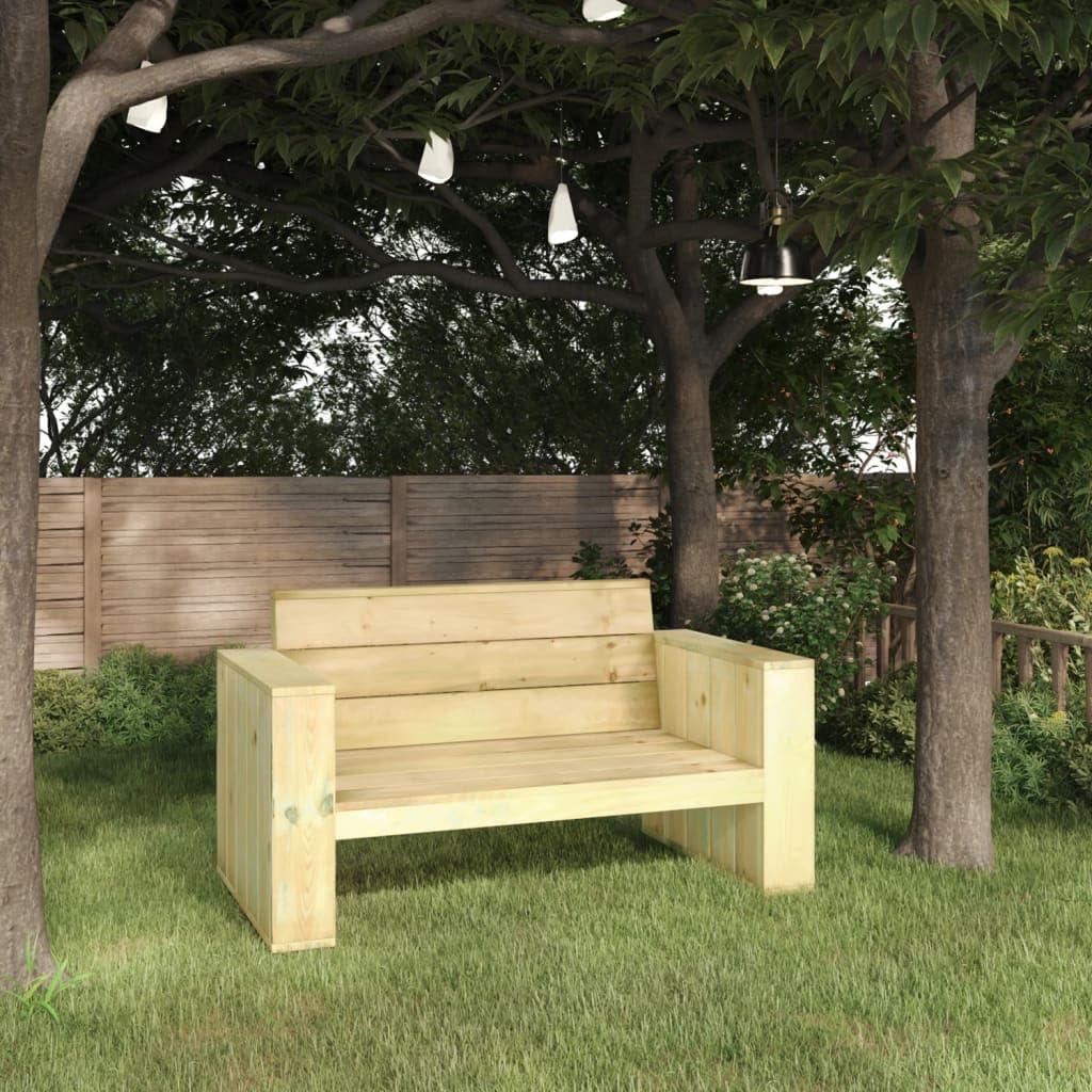 Banc de jardin haut de gamme en bois de pin imprégné durable