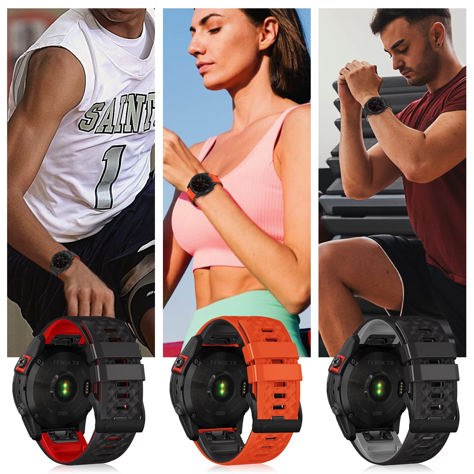 TRUMiRR 26mm Quick Fit Genuine Cowhide Leather Watch Band For Garmin Fenix 8 51mm, 7X, 6X Pro, 5X Plus, Instinct 3 Solar 50mm, Epix Pro, Enduro 3, Descent Mk3i 51mm