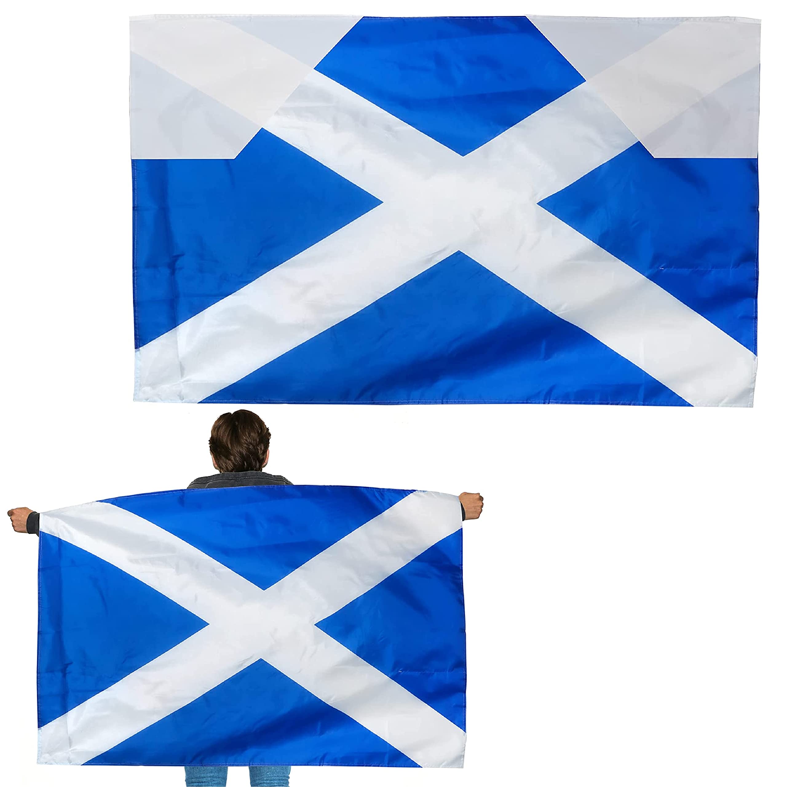 Scotland Wearable Flag Cape - Scottish Fancy Dress - Football, Rugby - Sporting Events, St Andrew's Day Street Parties, Festivals and Celebrations - Pack of 1