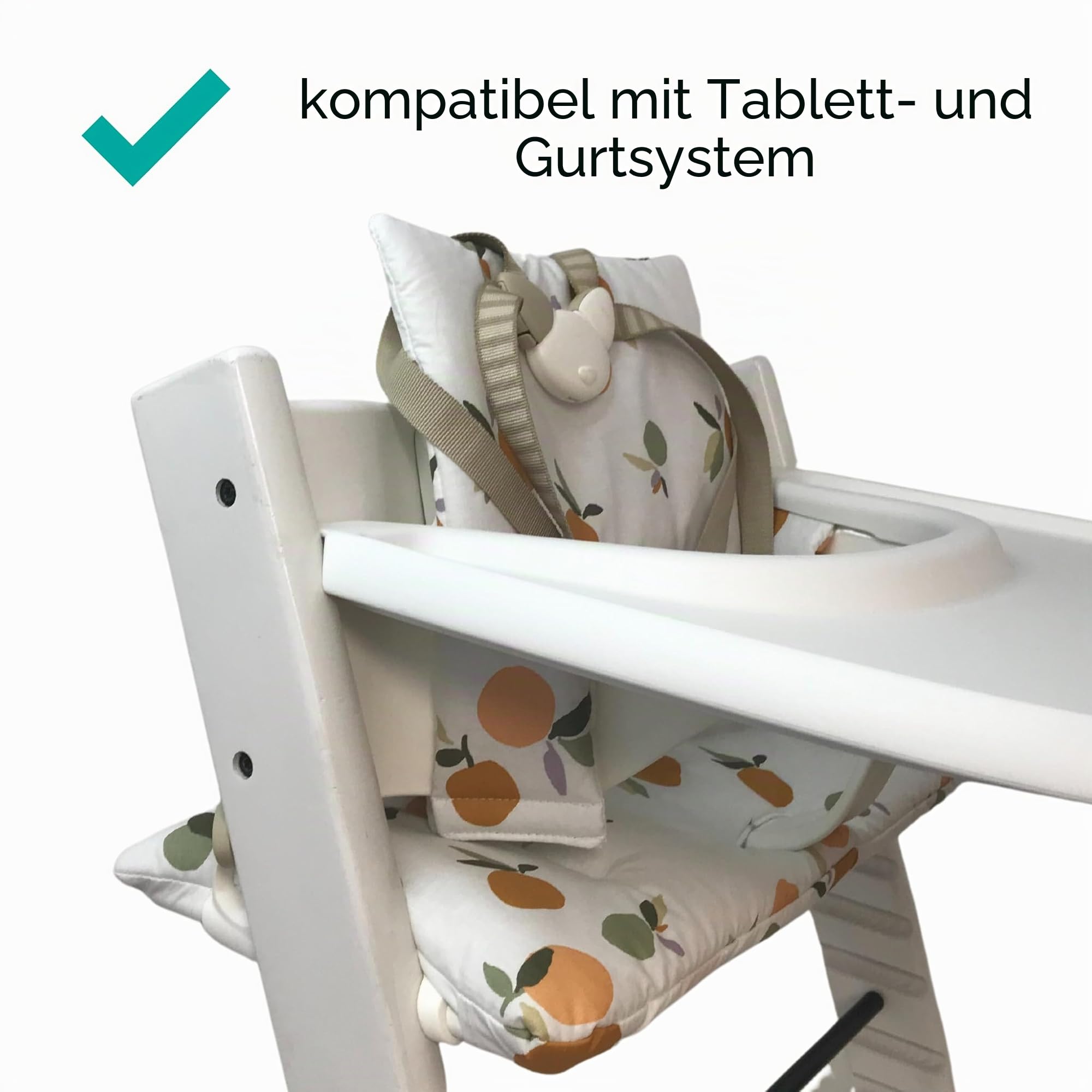 Sitzkissen für Stokke Tripp Trapp Hochstuhl, laminierte Beschichtung, weiß