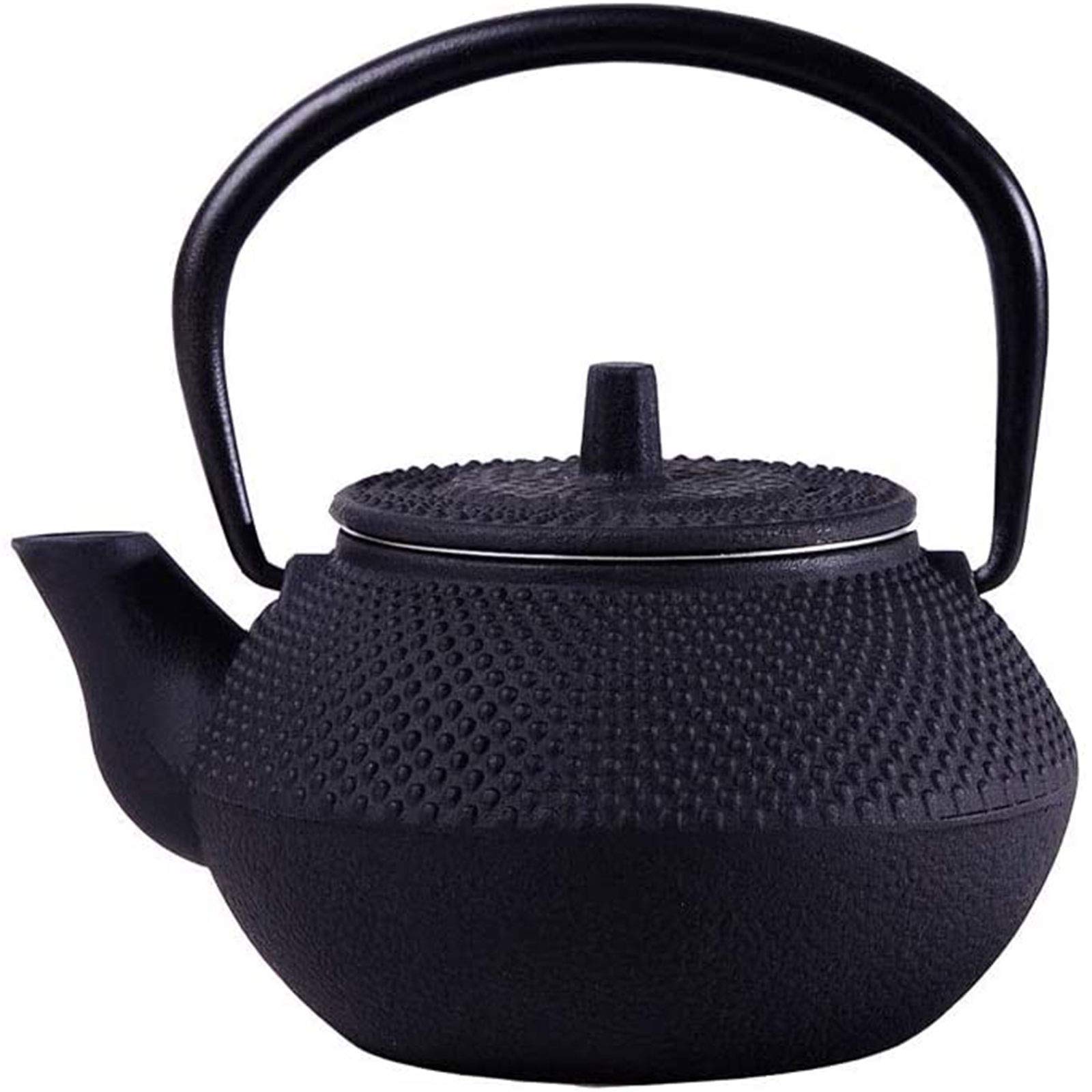 Bester Japanischer Gusseisen-teekanne Mit Infuser Für Lose Blatt-Tee- Und Teebeutel, Tetetubin Tee-Kessel-kocher-kocher-Safe 0.3l(Color:Schwarz)