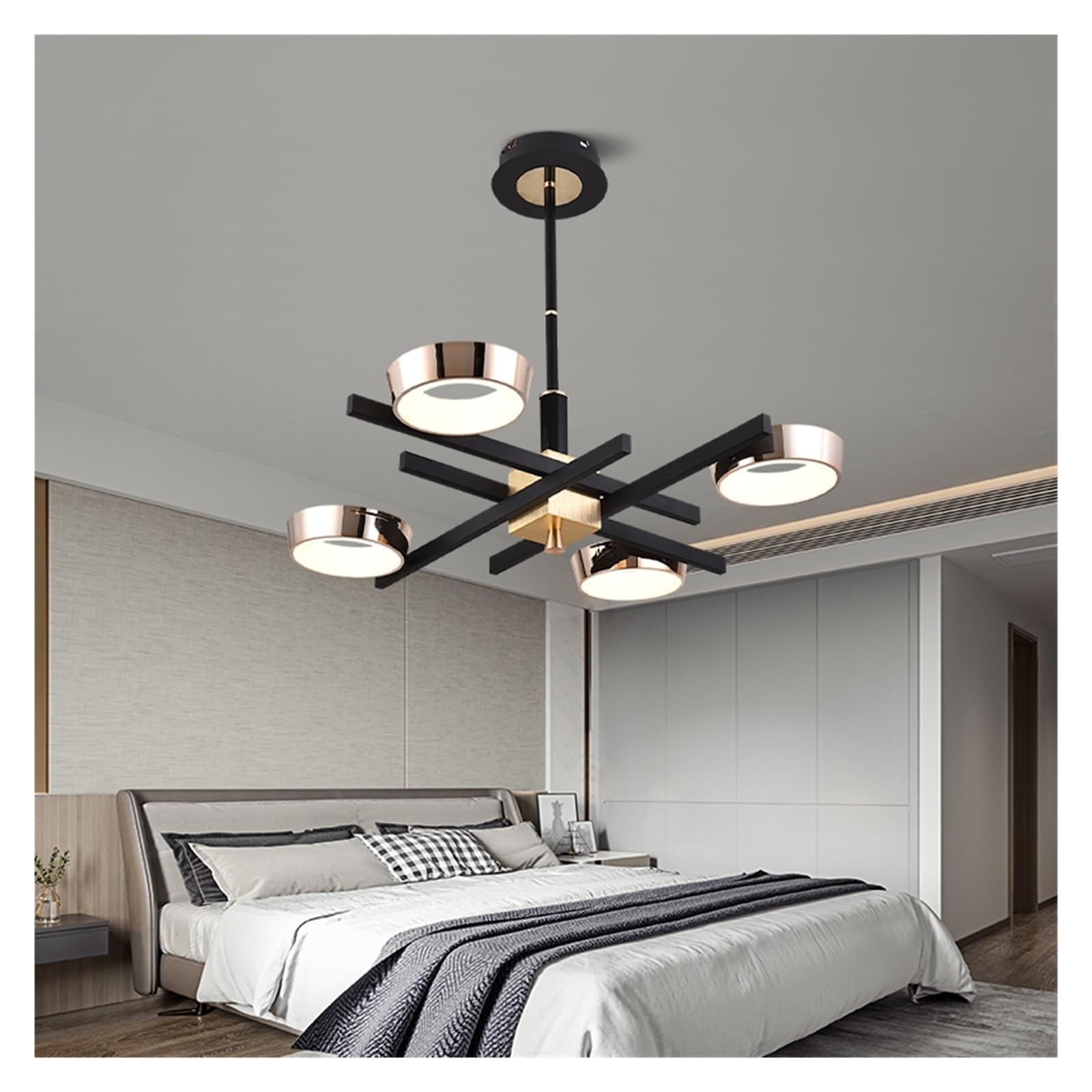 HYJAUSXB Chandelier, Modern LED Living Room Chandelier Bedroom Ceiling Light Villa Pendant Restaurant Lamp Kitchen Lighting Indoor Home Decor for Kitchens(D)