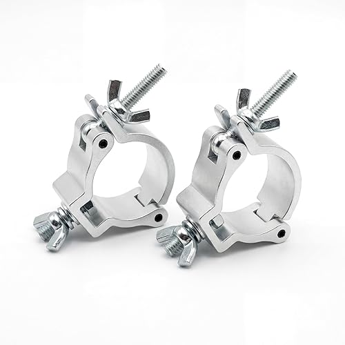 Miniatura 11 de Abrazadera de luz de escenario, abrazaderas O de carga de 22 libras/165 libras/220 libras de aleación de aluminio para DJ, montaje de gancho de