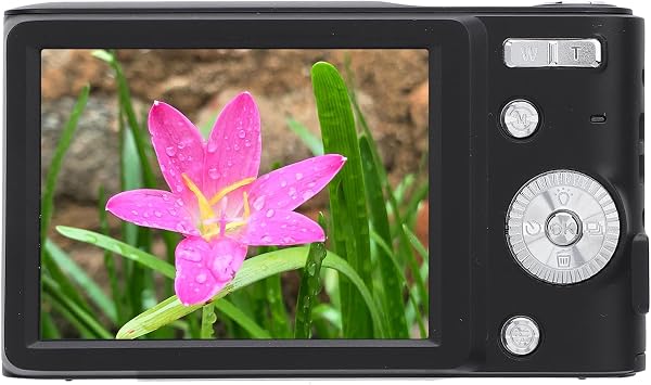 4K 50MP Digital Camera HD 16x Digital Zoom 2.8 Inch LCD Screen Anti Shake Autofocus Retro Compact Small Camera with Flash for Travel Black