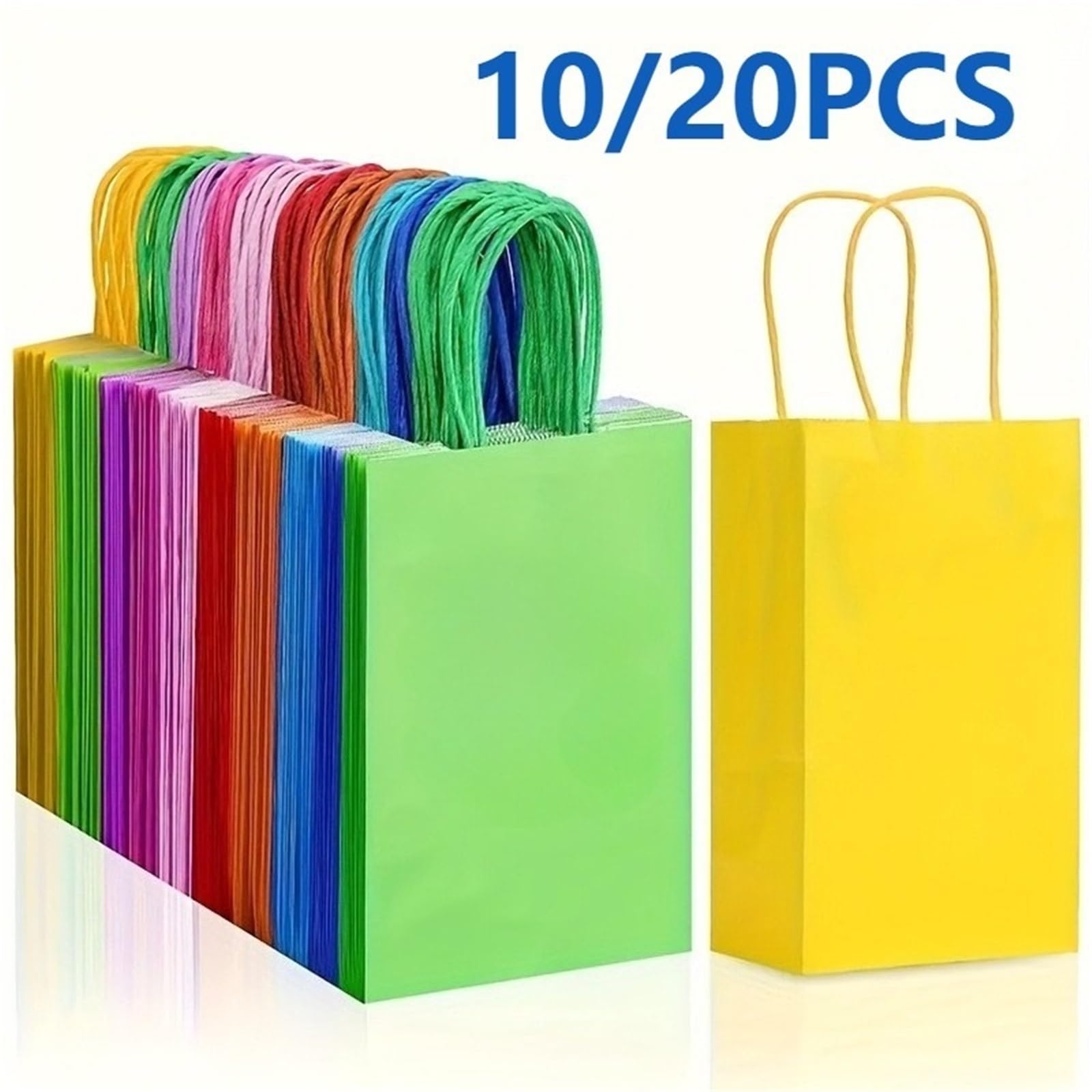 Papiertüten 10/20 Stück bunte Kraftpapiertüten