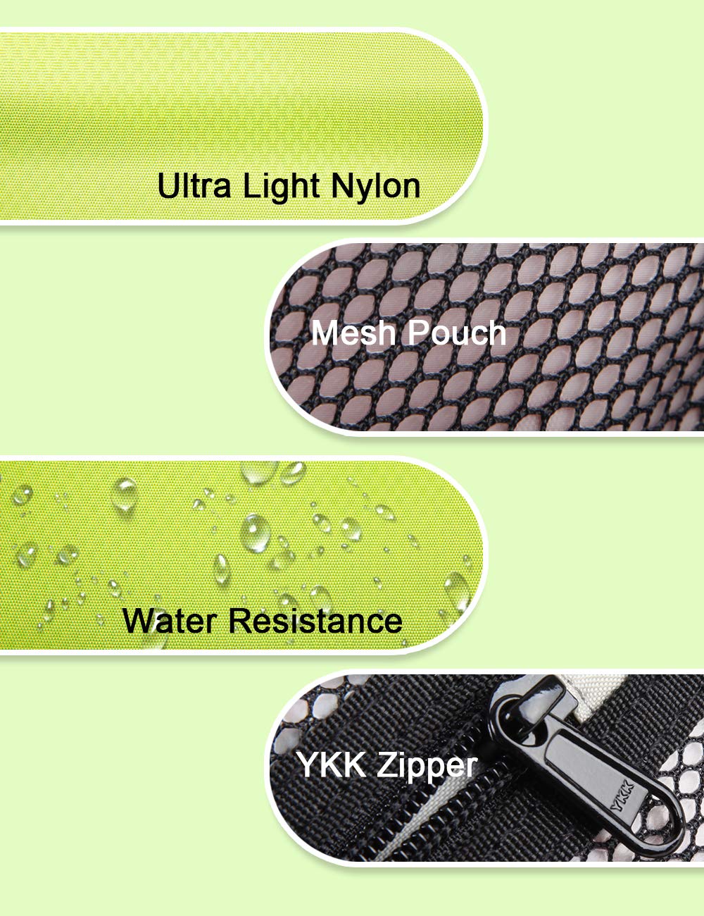 GOX Neceser de alta calidad, estuche Dopp para viajes, organizador de cosméticos multifunción (verde/gris), verde / gris, L