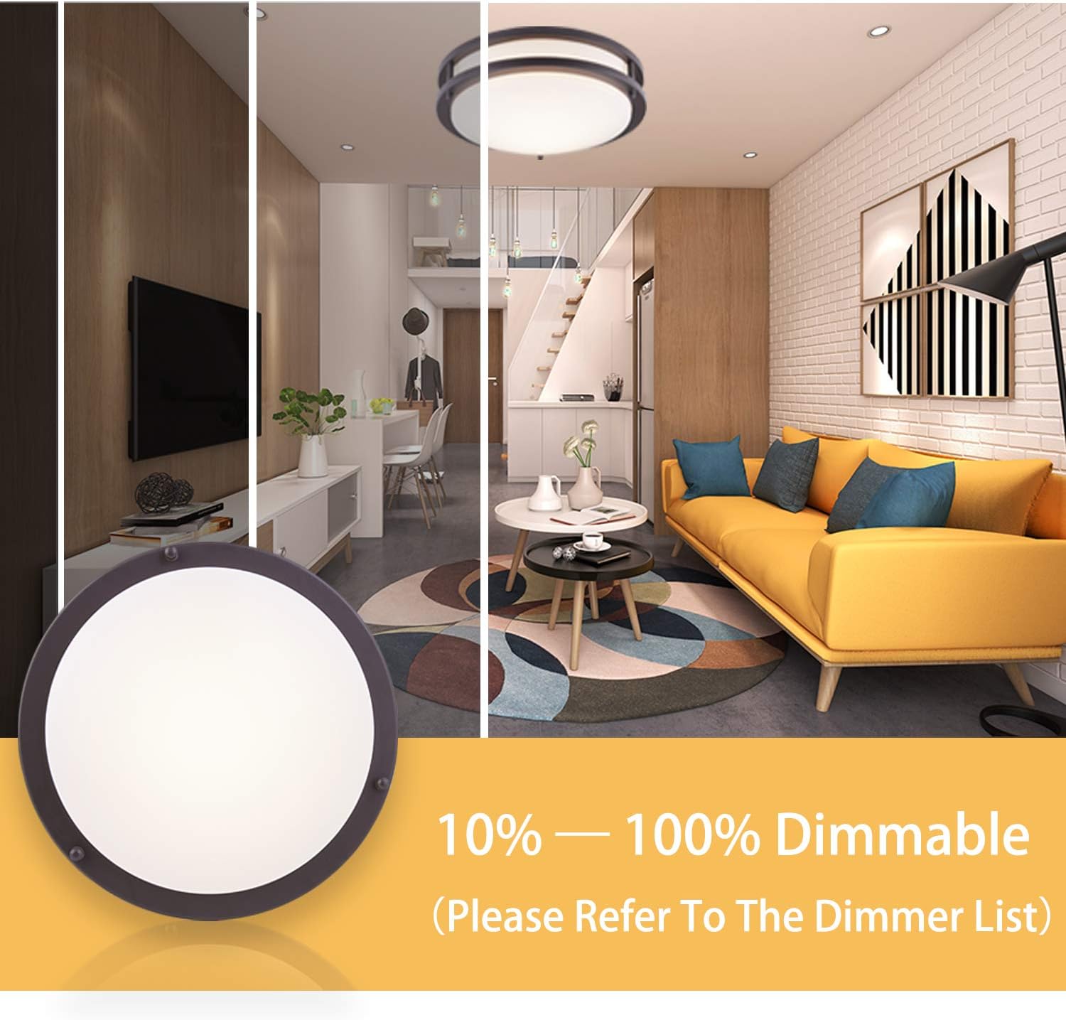 Hottest Sales KINGBRITE Ceiling Light Fixture 12 (6 Pack) Oil Rubbed Bronze LED Flush Mount,16W 3000K 1200lm Dimmable Ceiling Lamp for Hallway, Kitchen, Bedroom, Stairwell Promo Discount Up To 70% Off KINGBRITE Ceiling Light Fixture 12 (6 Pack) Oil Rubbed Bronze LED Flush Mount,16W 3000K 1200lm Dimmable Ceiling Lamp for Hallway, Kitchen, Bedroom, Stairwell