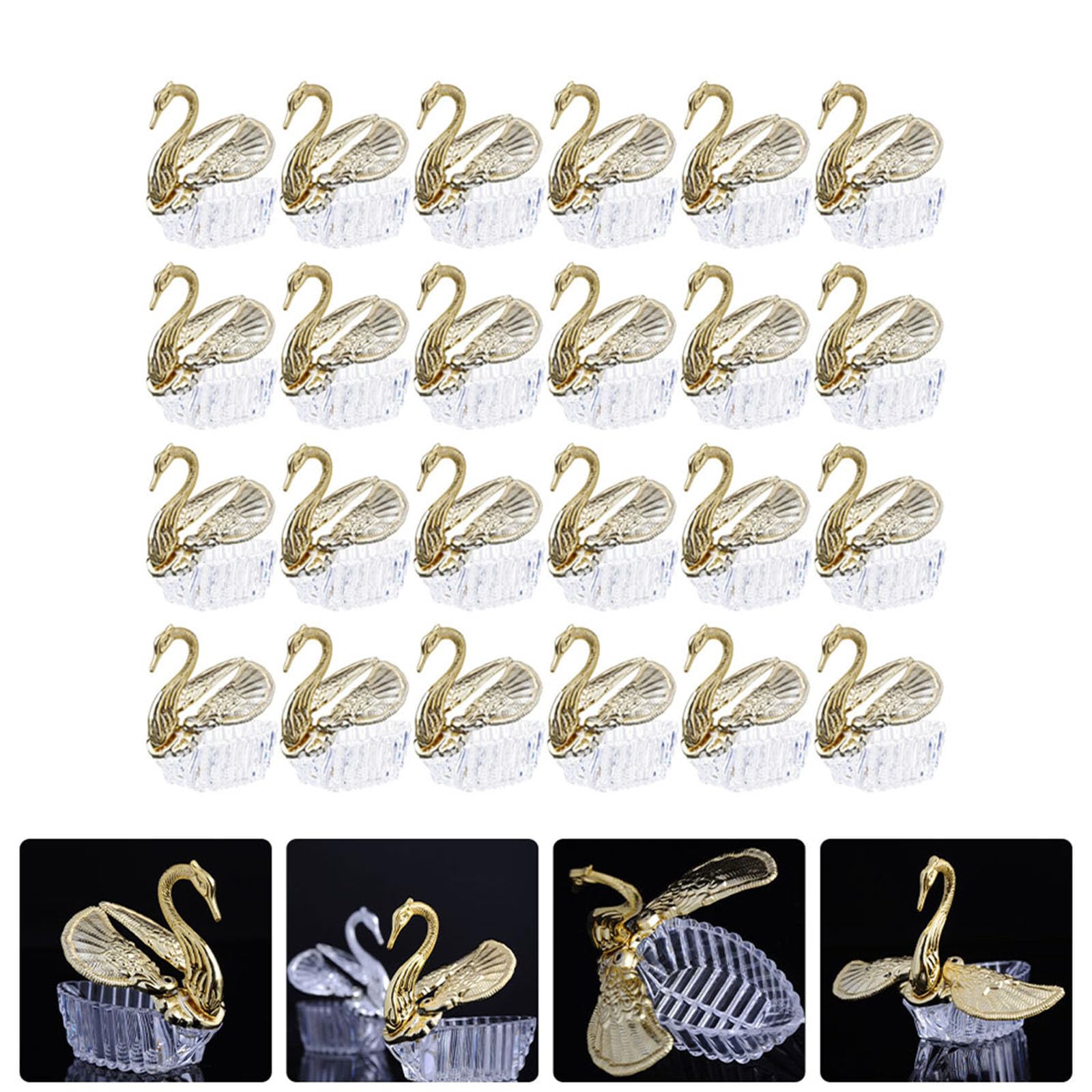 GANAZONO Kleine Geschenke für Hochzeit 24 Stück Europäische Stil Bonbonieren aus Acryl mit Feiner Verarbeitung und Einzigartiger Form als Aufbewahrungsbox für Süßigkeiten bei Hochzeiten