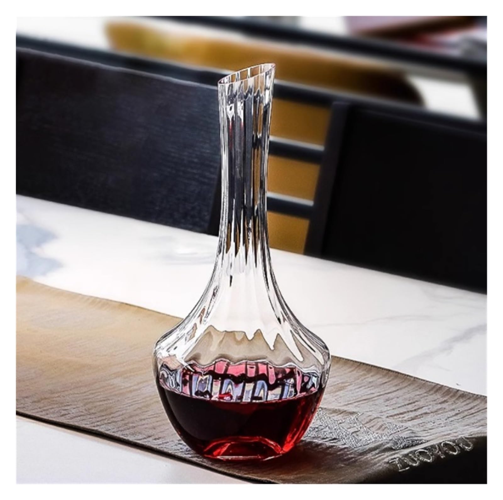 Decantador Profesional Decantador De Vino Cristal, Perfecto For El Hogar, Restaurantes, Fiestas, Forma Borde Recto Amantes del Vino