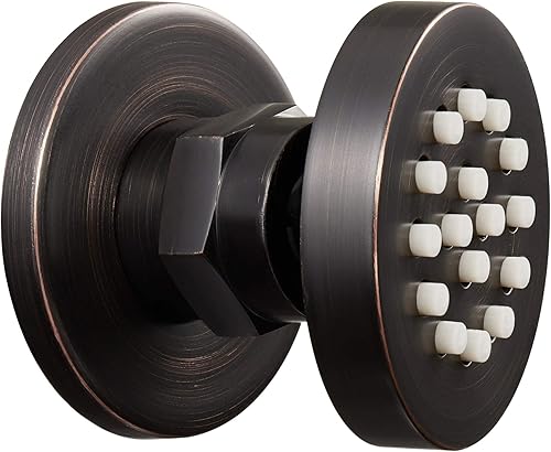 Miniatura 2 de Chorro de ducha de latón macizo, rociador lateral de masaje redondo, sistema de spa, juego de ducha ajustable montado en la pared, acabado de bronce