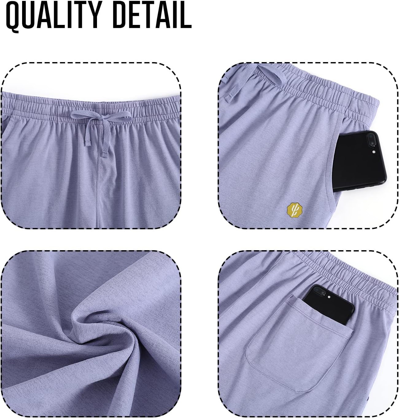 LUCKYCATCUS Women's Bermuda Shorts Jersey Shorts with Pockets Yoga Walking Athletic Long Shorts for Women Knee Length - Image 5