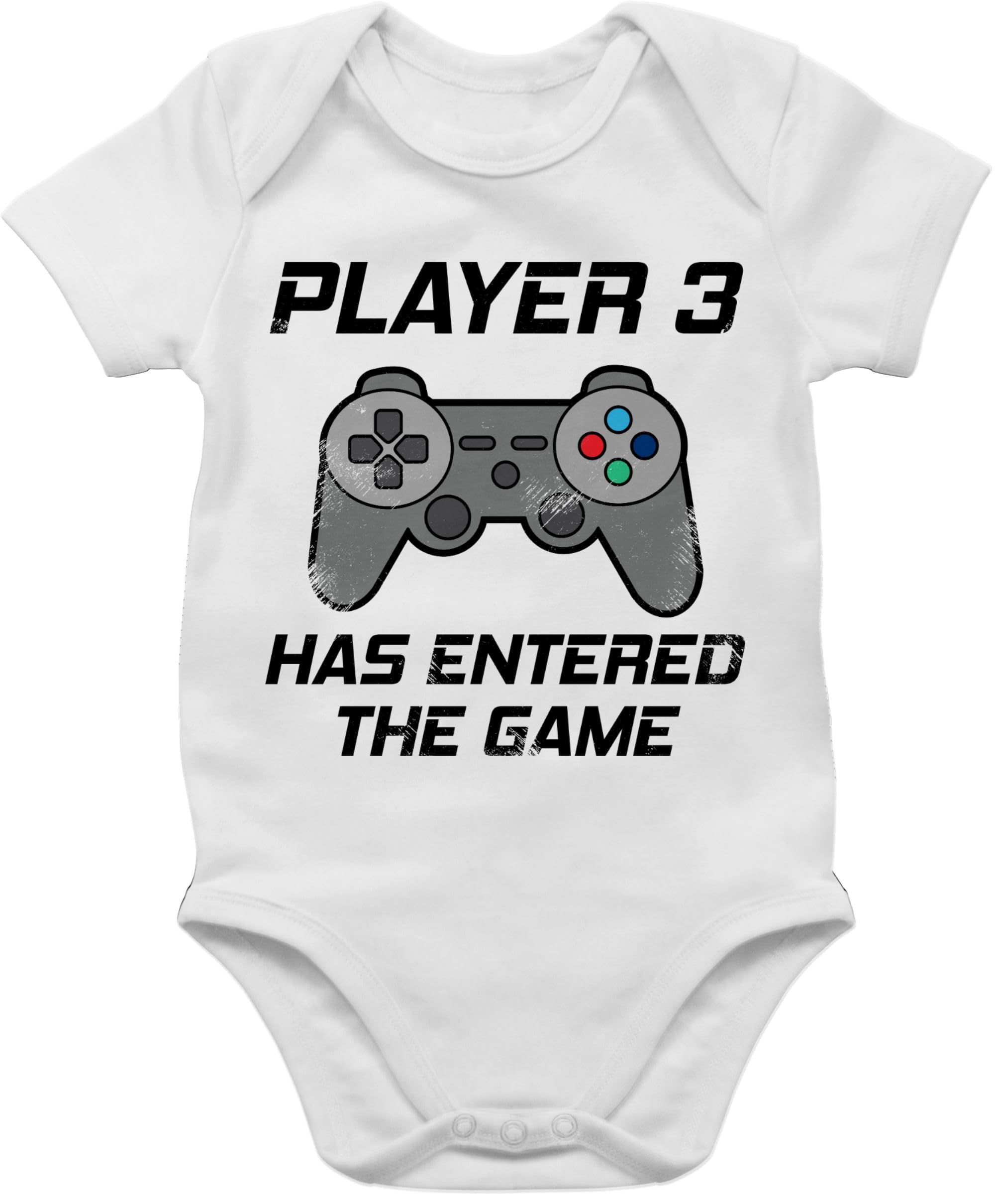 Shirtracer - Baby Body Kurzarm - Sprüche - Player 3 has entered the Game - schwarz