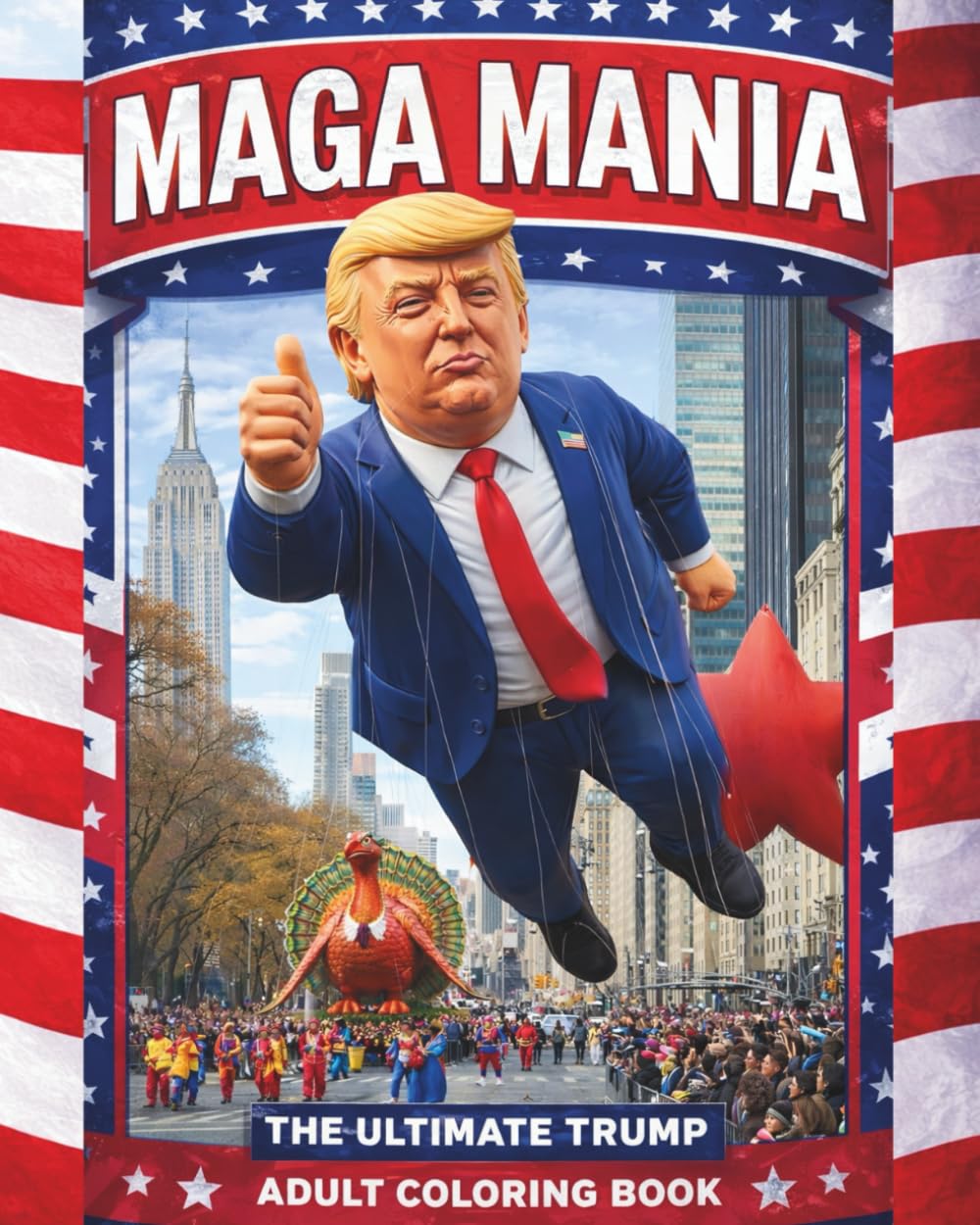 MAGA Mania: The Most Glorious Trump Coloring Book Ever — A Hilarious Adult Coloring Book Featuring Trump Like You’ve Never Seen Him