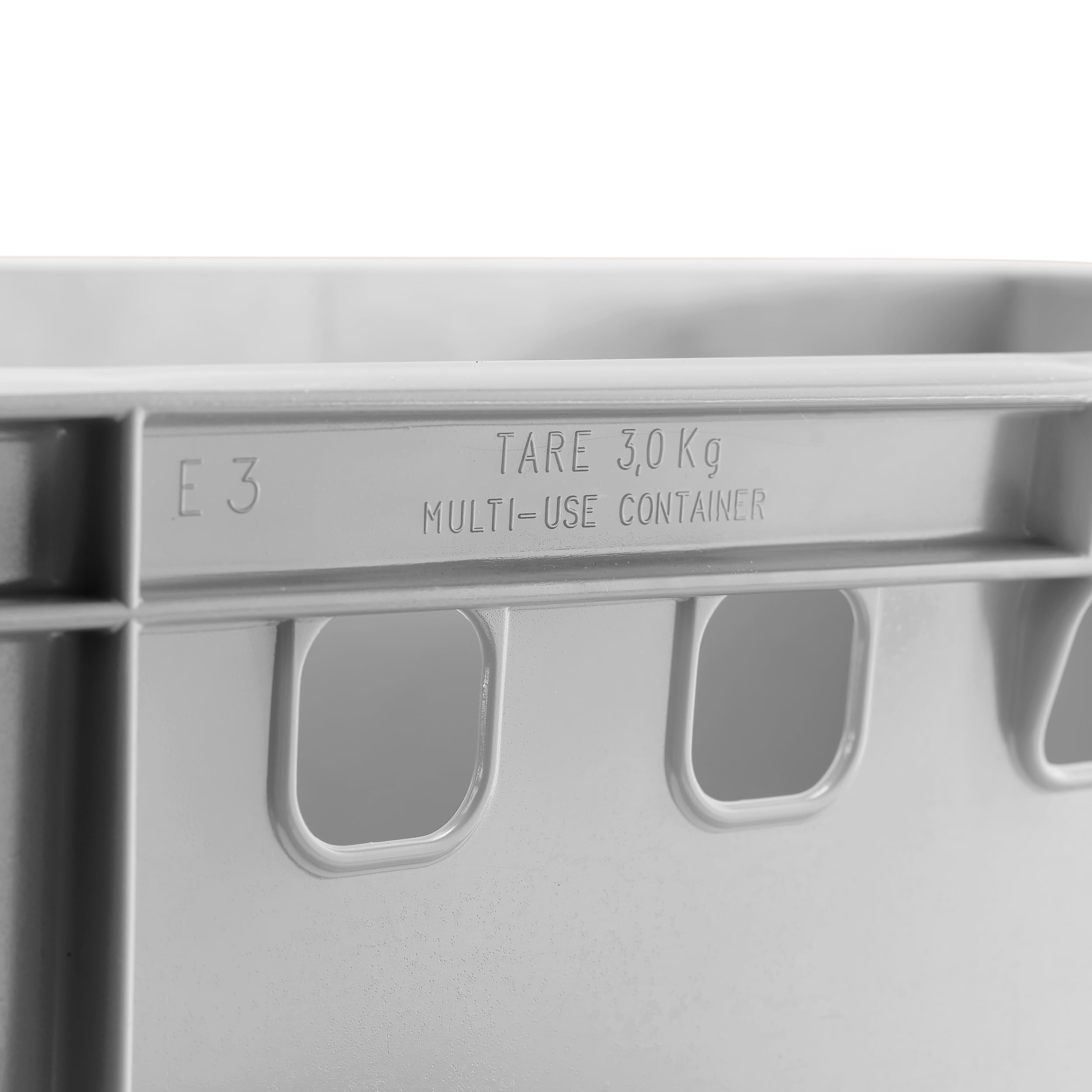 Fleischkiste E3 2er Set Eurobox 60x40x30cm Grau Stapelbar Lagerkiste Robust | BURI, lebensmittelecht, Made in Germany, Metzgerkiste, Lagerkiste, robuster Kunststoff, Transportbox, Industriekiste